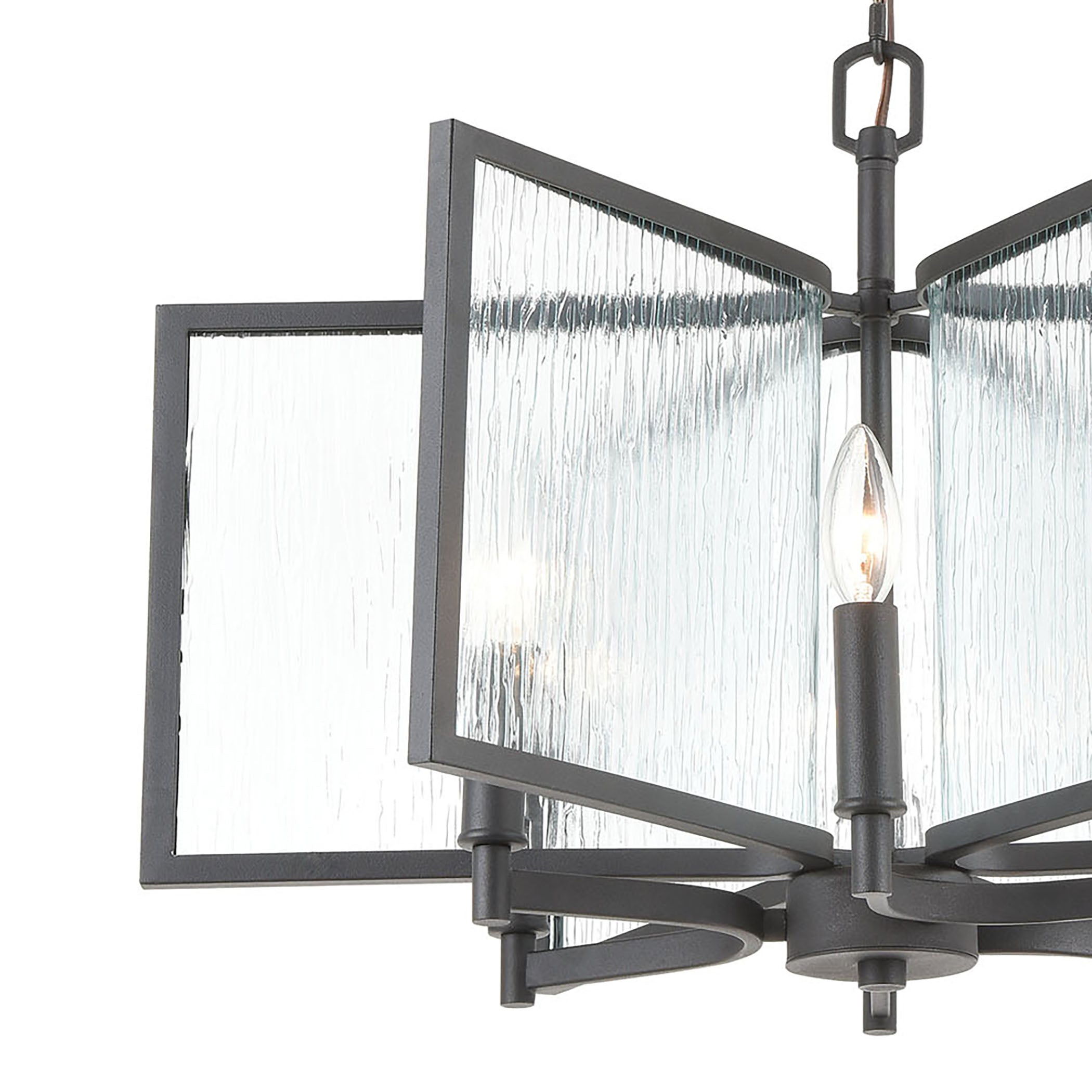 Inversion 25'' Wide 6-Light Chandelier - Charcoal