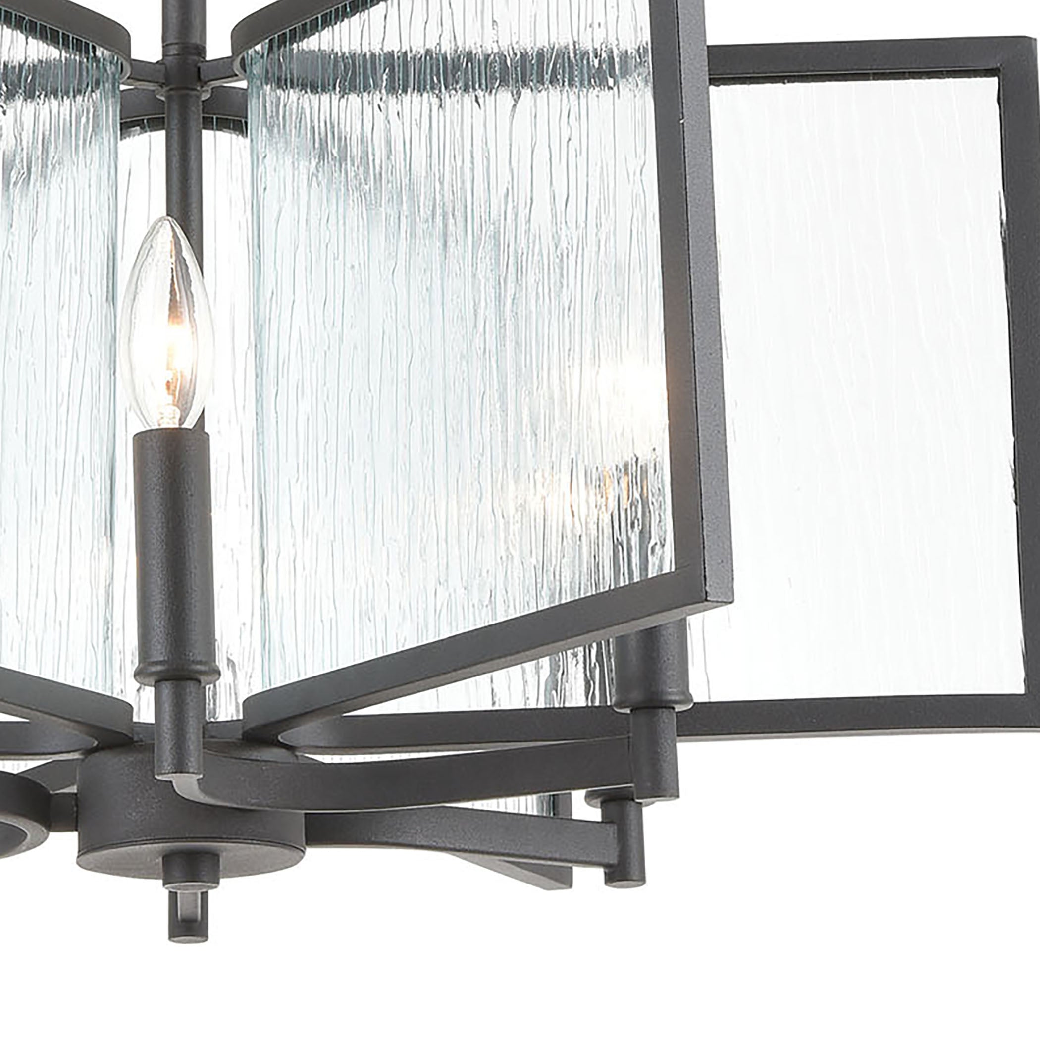 Inversion 25'' Wide 6-Light Chandelier - Charcoal