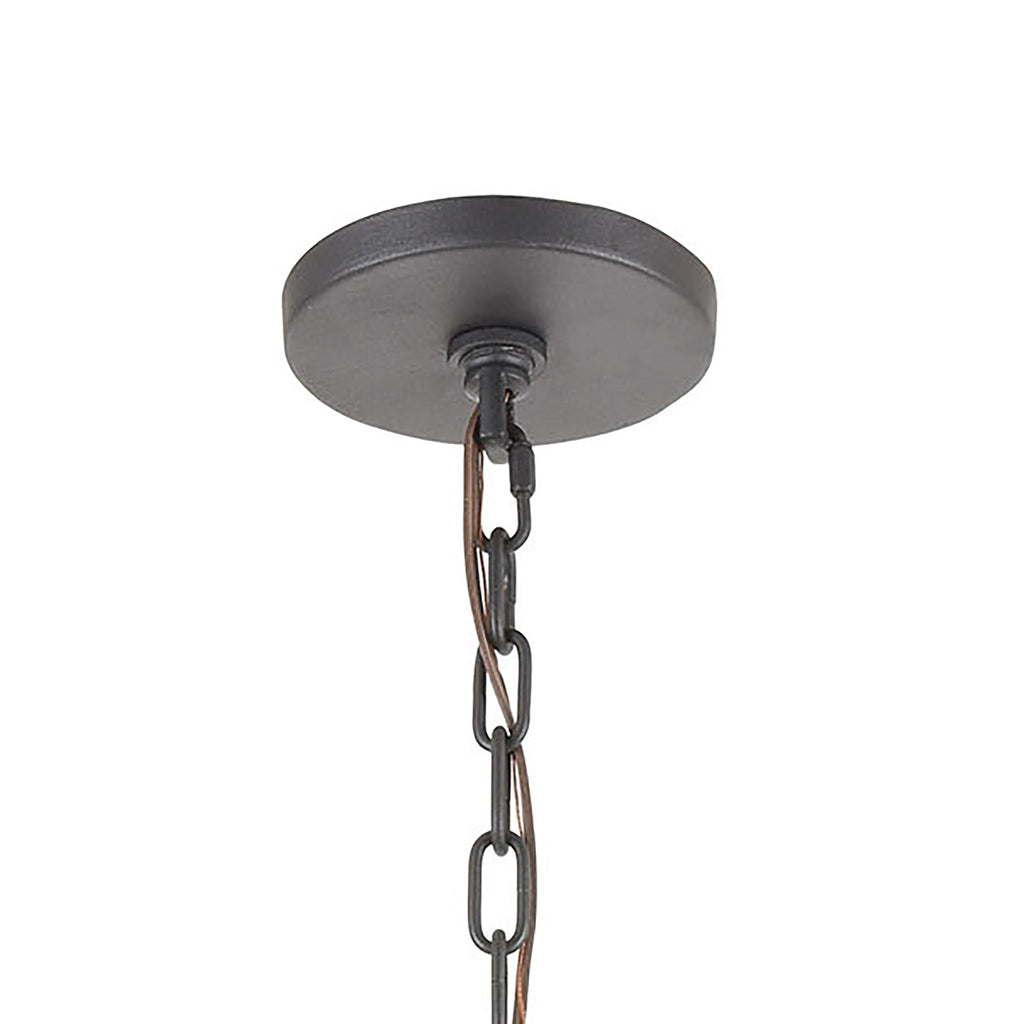 Inversion 25'' Wide 6-Light Chandelier - Charcoal