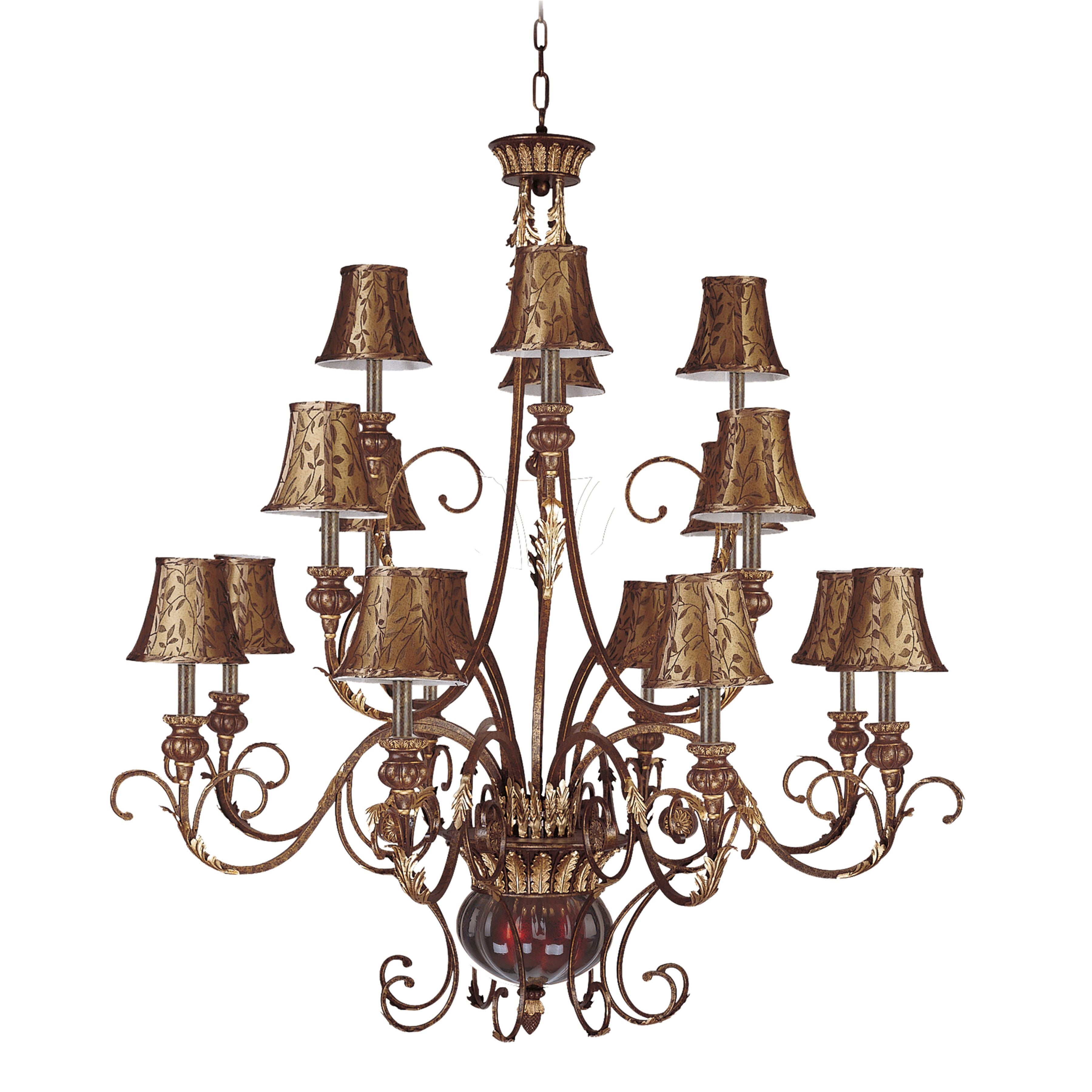 Charlotte 55'' Wide 18-Light Chandelier - Golden Bronze