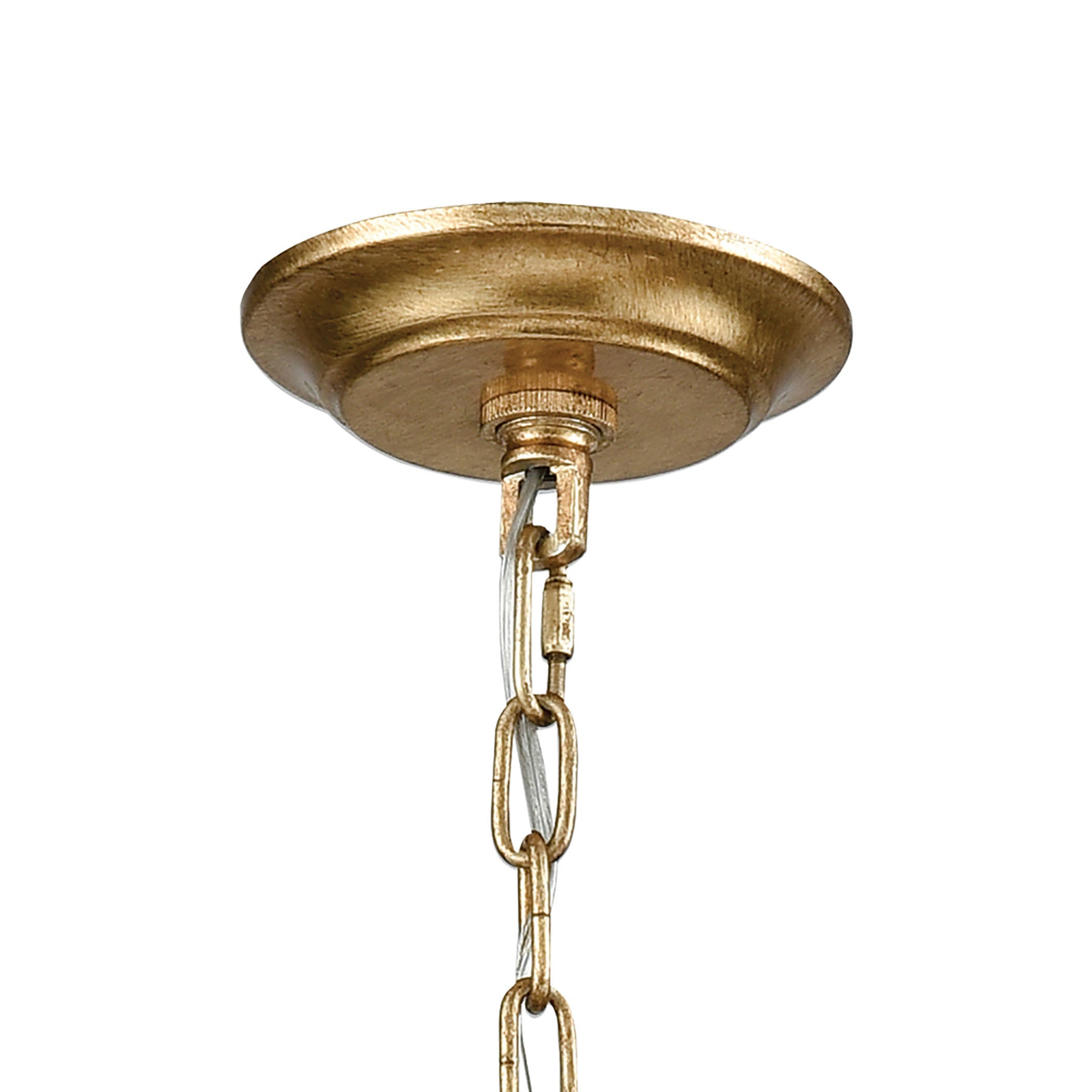 Ceramique 30'' Wide 6-Light Chandelier - Antique Gold Leaf