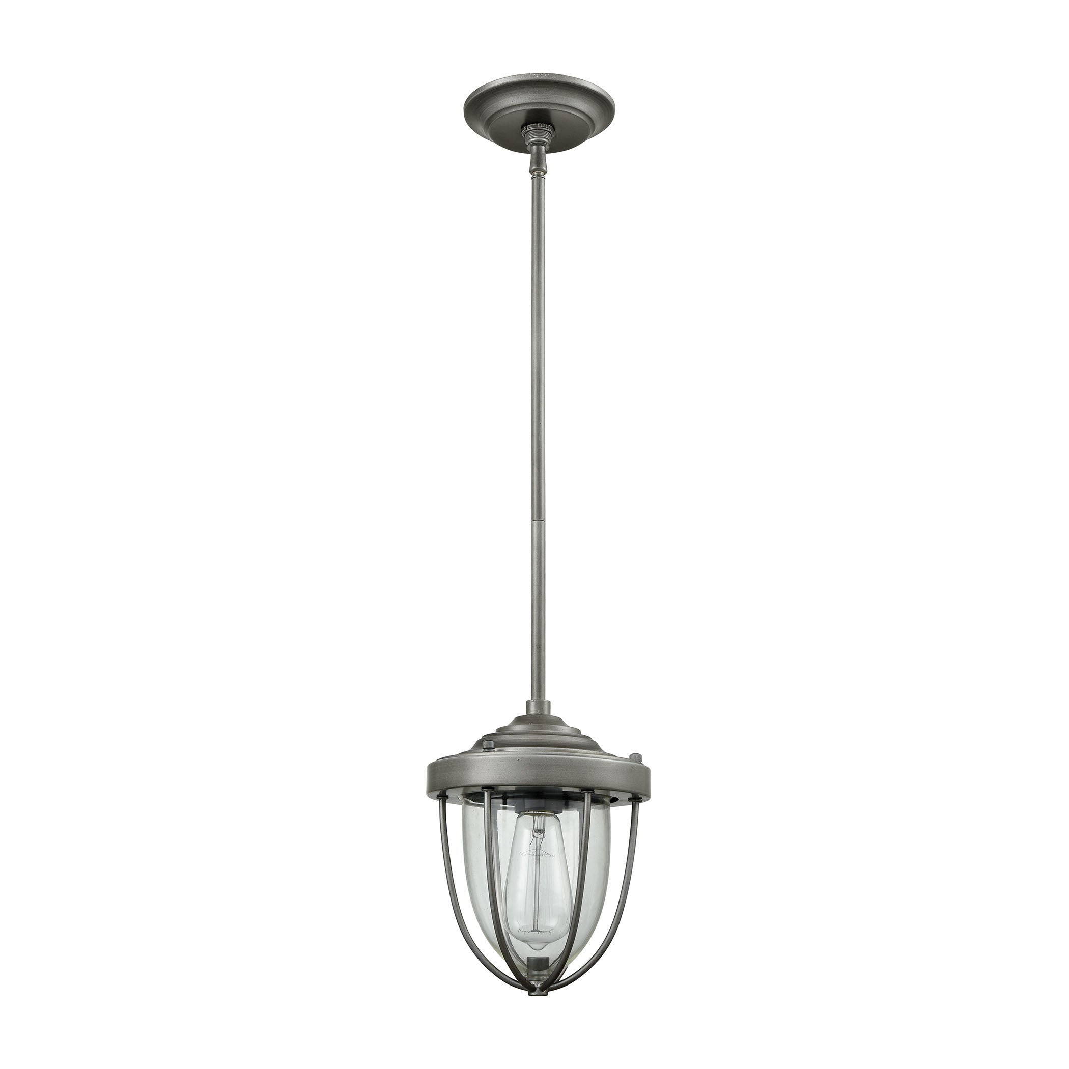 Sturgis 7'' Wide 1-Light Mini Pendant - Weathered Zinc