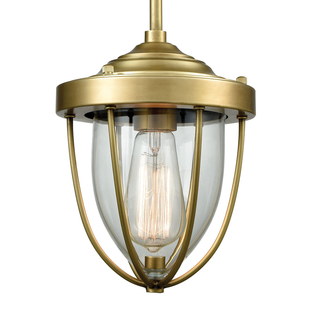 Sturgis 7'' Wide 1-Light Mini Pendant - Satin Brass