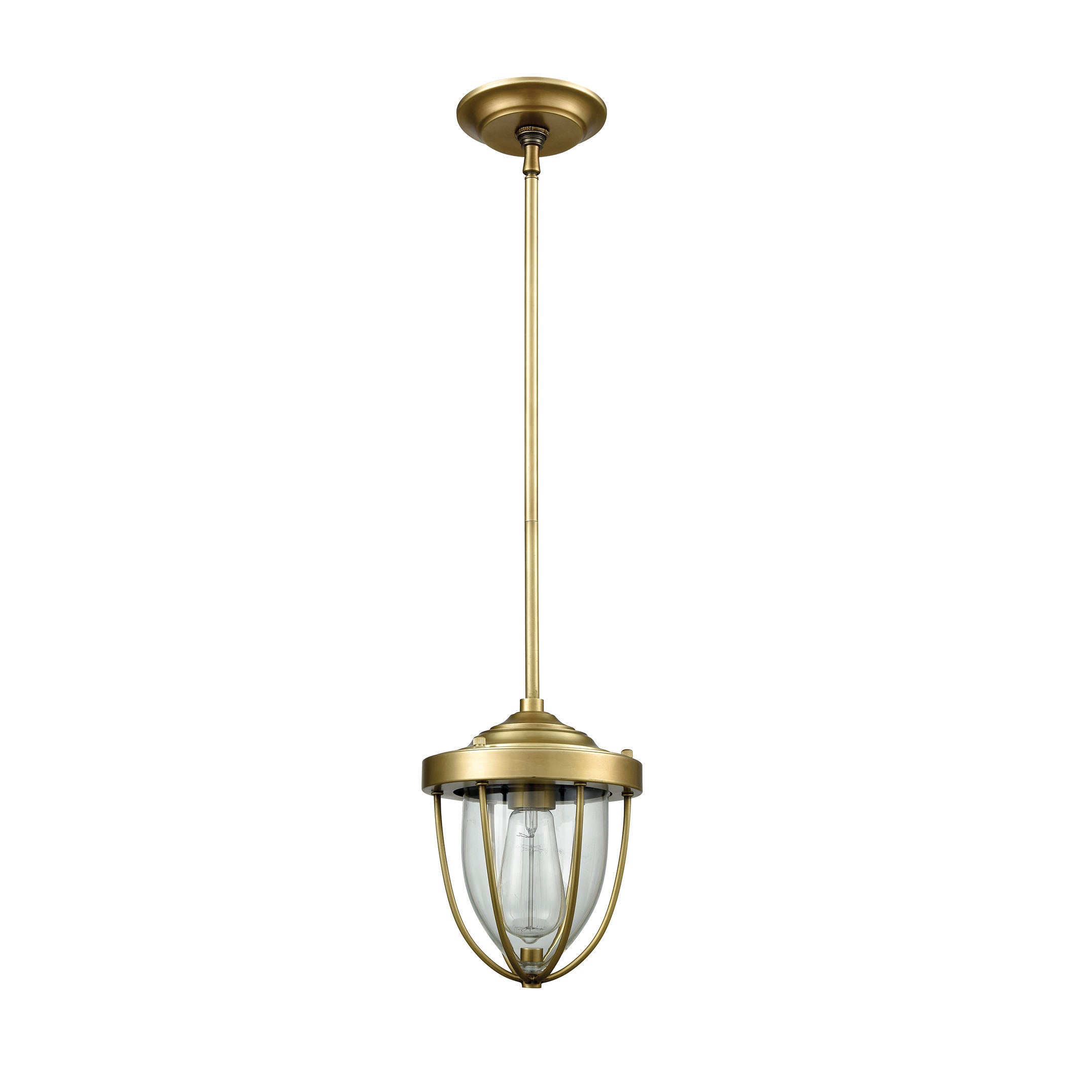 Sturgis 7'' Wide 1-Light Mini Pendant - Satin Brass