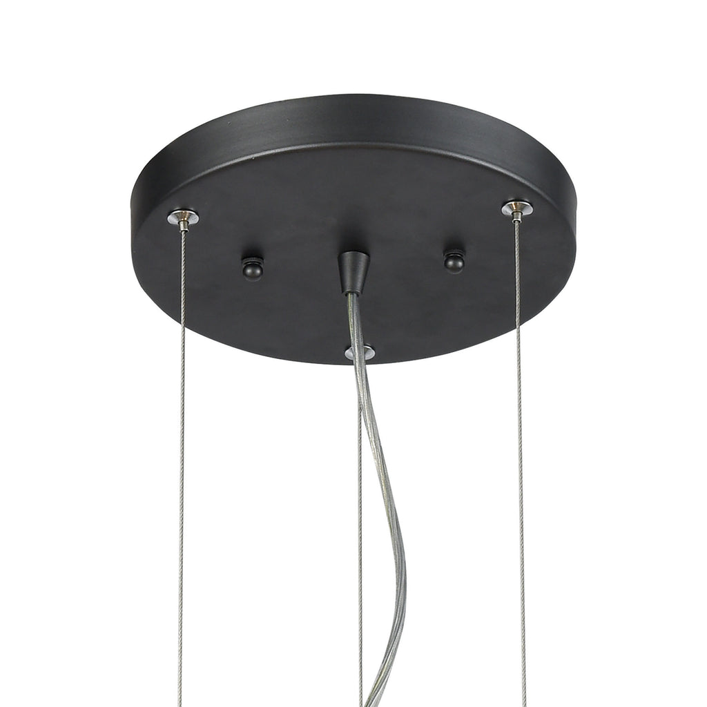 Spanish Alabaster 24'' Wide 6-Light Chandelier - Dark Graphite
