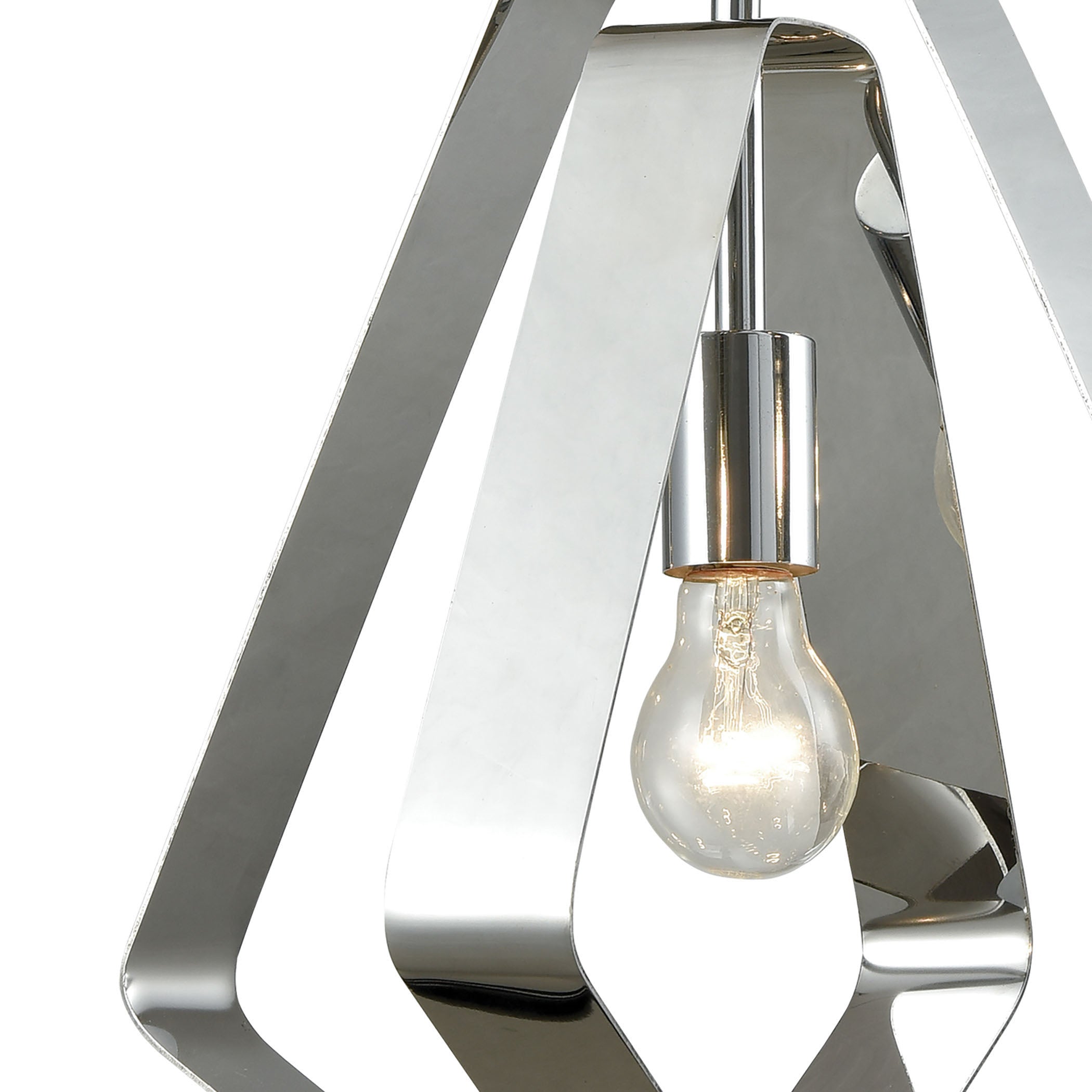 Anguluxe 14'' Wide 1-Light Pendant - Polished Chrome