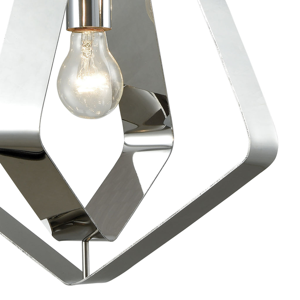 Anguluxe 14'' Wide 1-Light Pendant - Polished Chrome