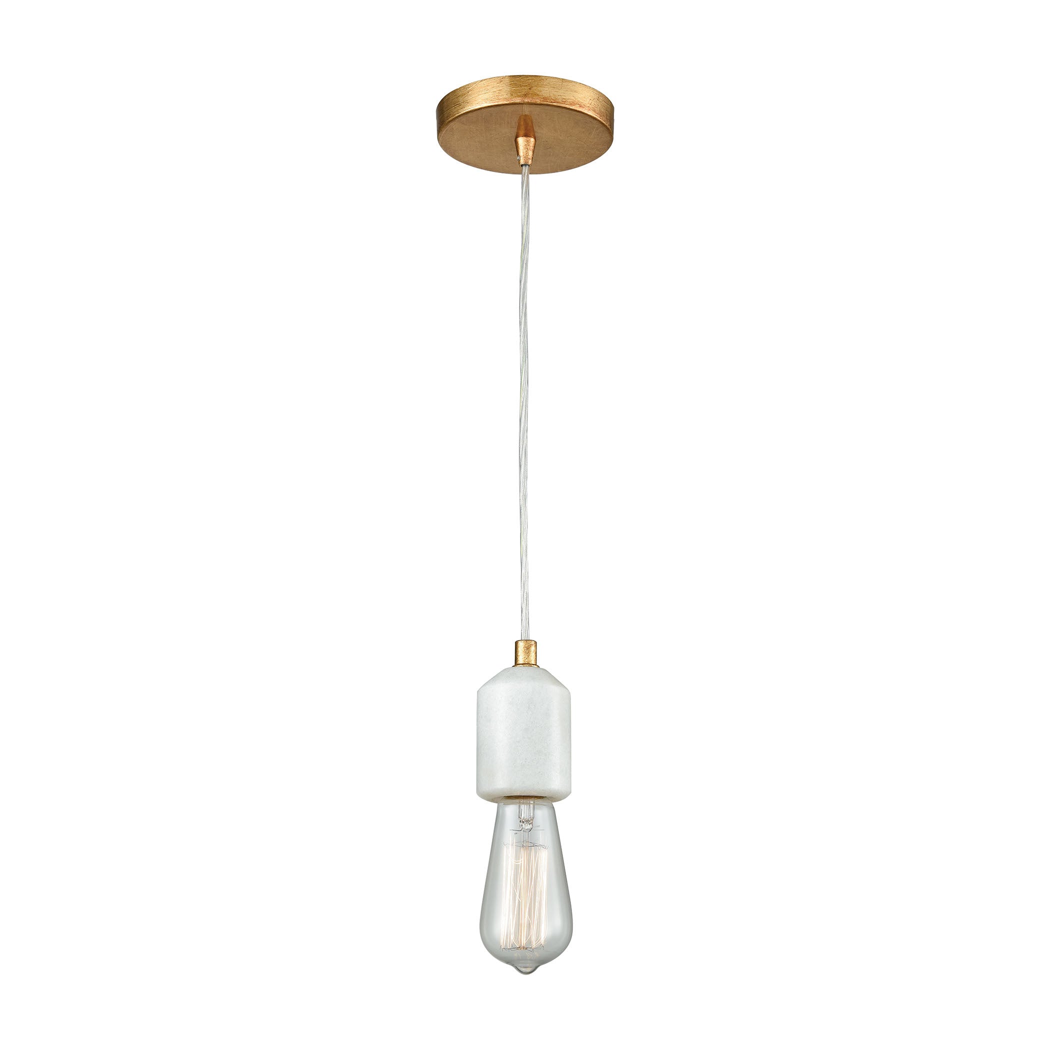 Socketholder 2'' Wide 1-Light Mini Pendant - Antique Gold Leaf