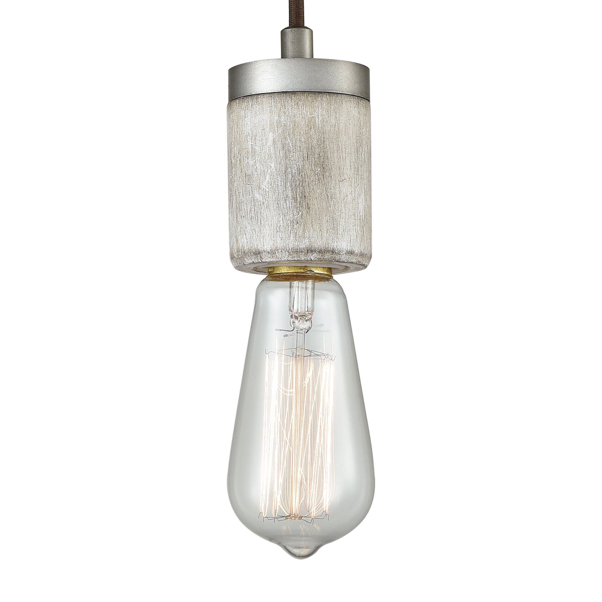 Socketholder 2'' Wide 1-Light Mini Pendant - Weathered Zinc