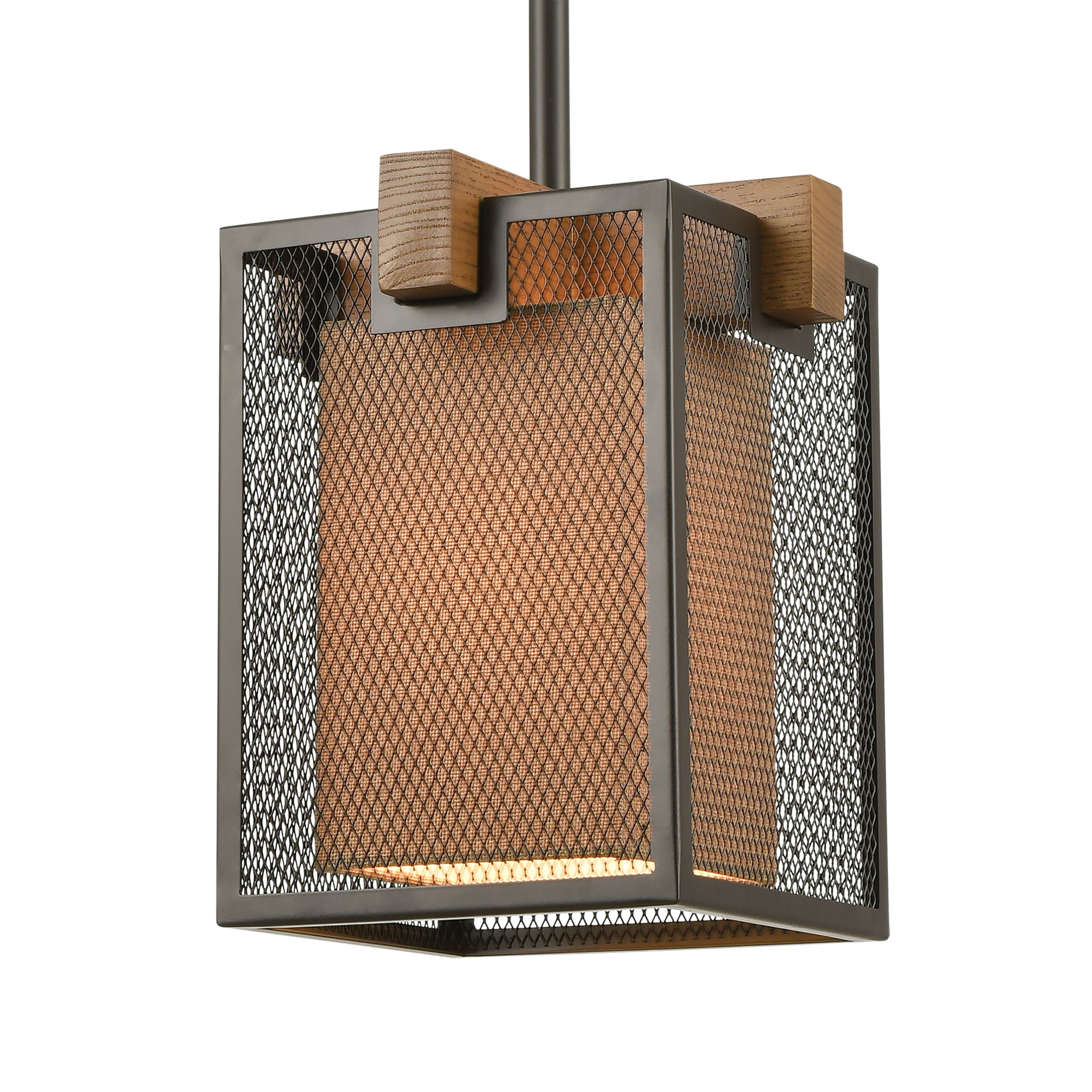 Crossbeam 9'' Wide 1-Light Mini Pendant - Oil Rubbed Bronze