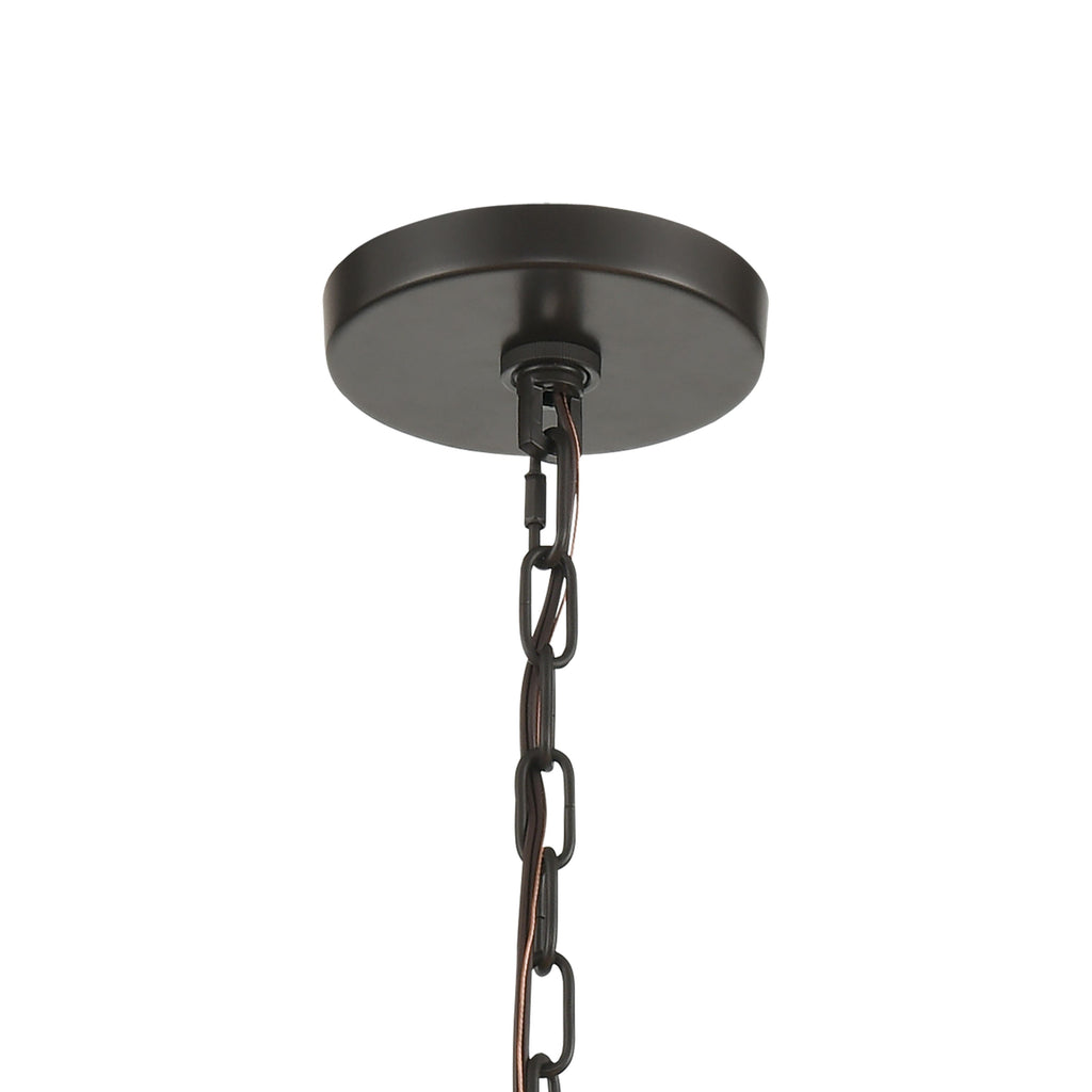Wooden Barrel 25'' Wide 6-Light Chandelier - Oil Rubbed Bronze