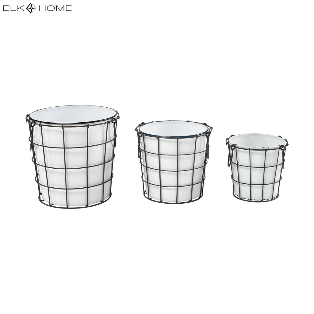Early Light Bin - Set of 3 White