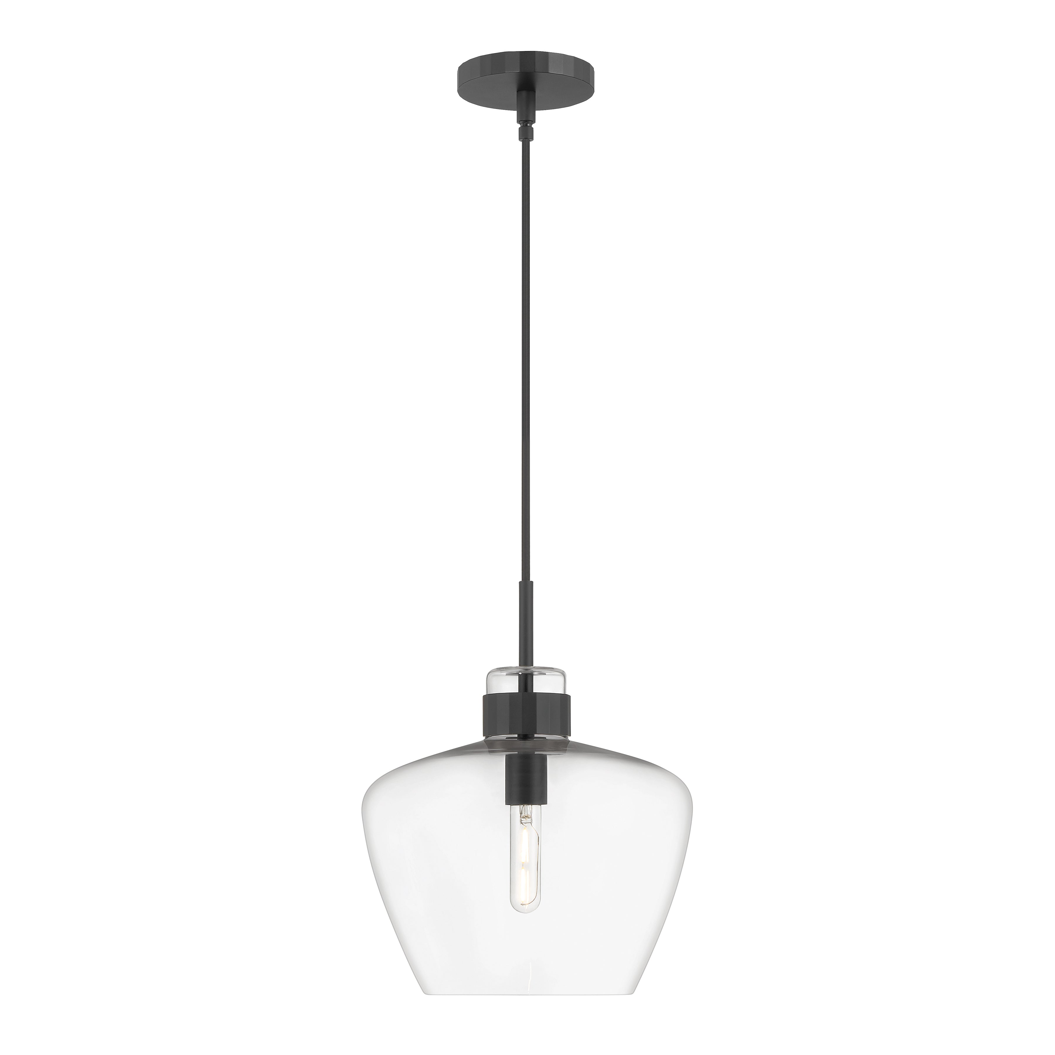 Aurora 12'' Wide 1-Light Pendant - Matte Black