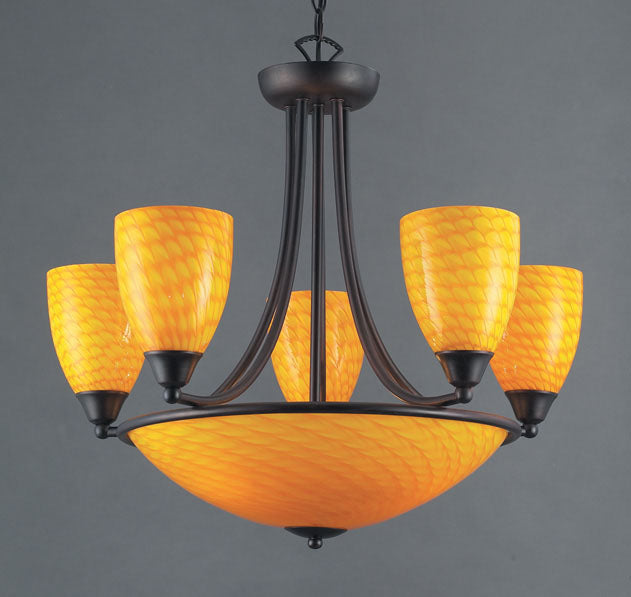 Arco Baleno 23'' Wide 8-Light Chandelier - Yellow