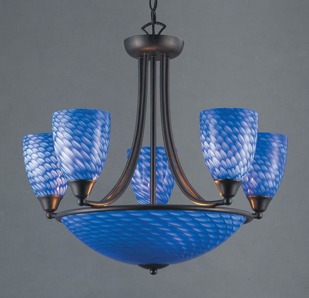 Arco Baleno 23'' Wide 8-Light Chandelier - Blue