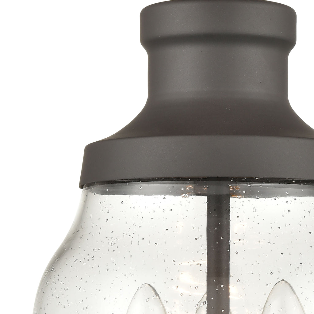 Renford 17'' High 3-Light Post Mount - Architectural Bronze