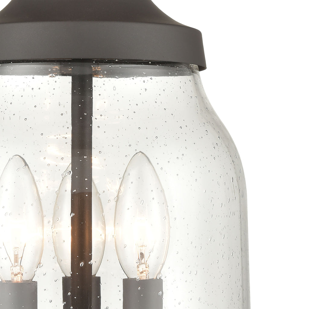 Renford 17'' High 3-Light Post Mount - Architectural Bronze