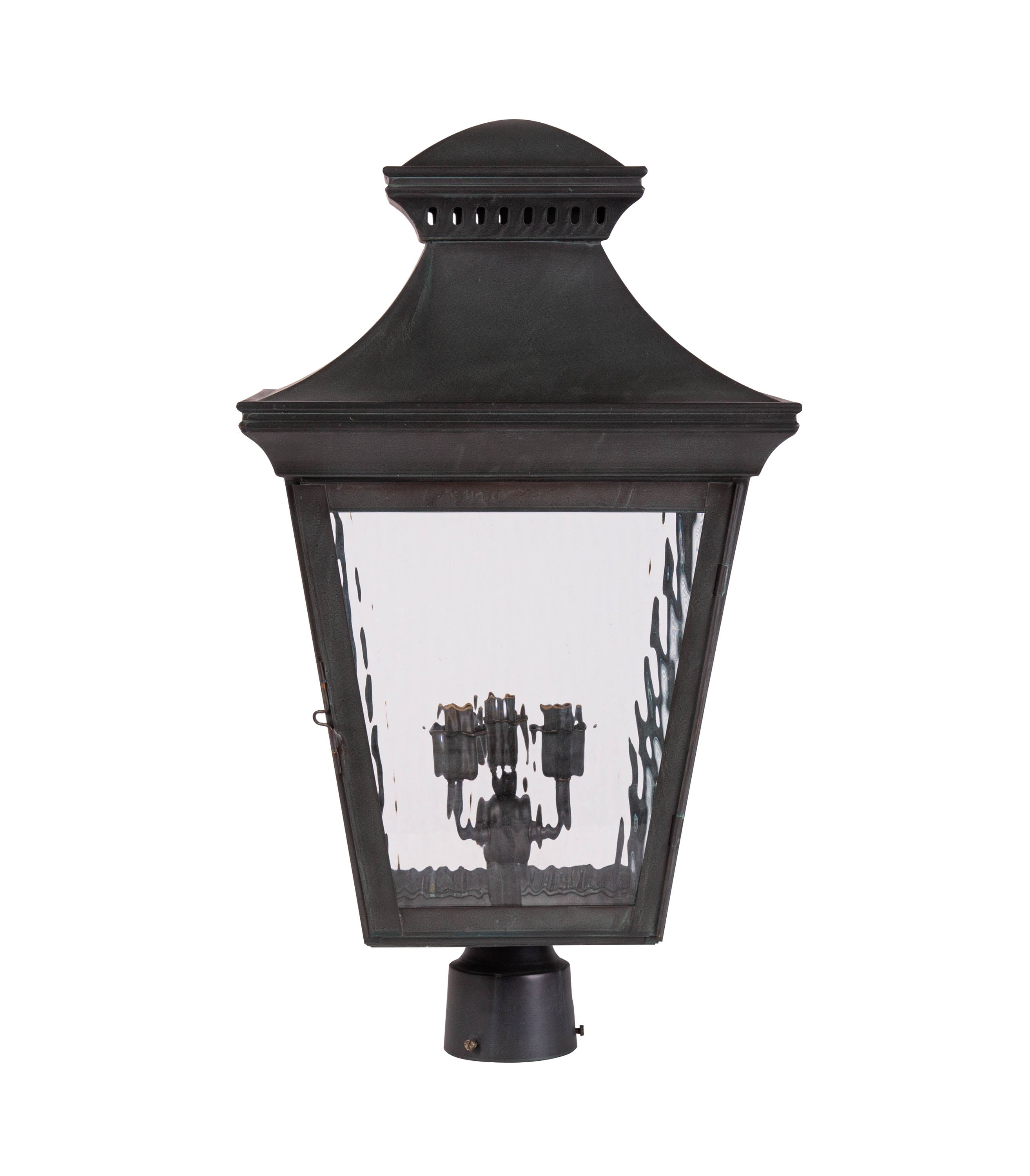 Artistic Lighting 21'' High 3-Light Outdoor Post Light - Charcoal