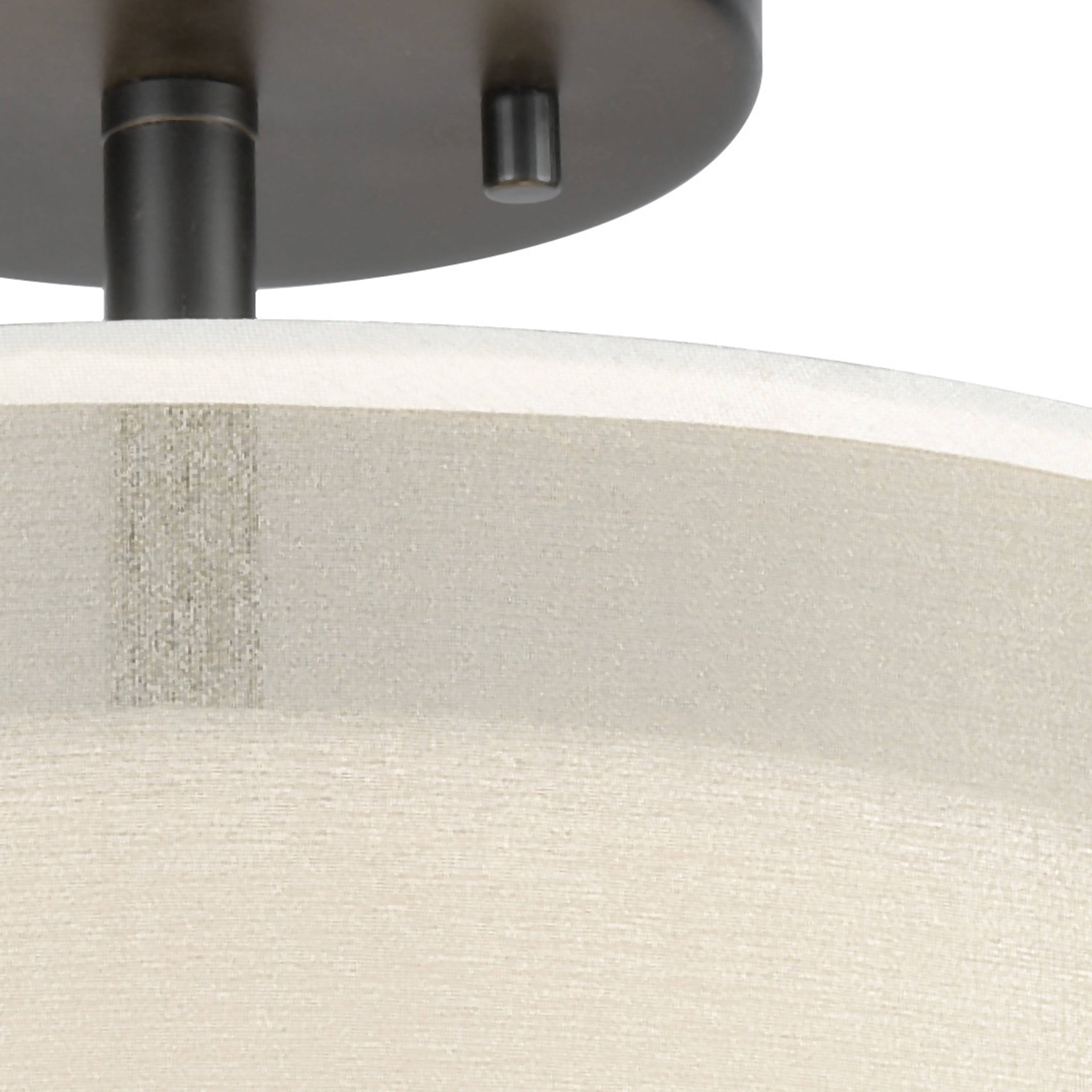 Ashland 12'' Wide 2-Light Semi Flush Mount - Matte Black