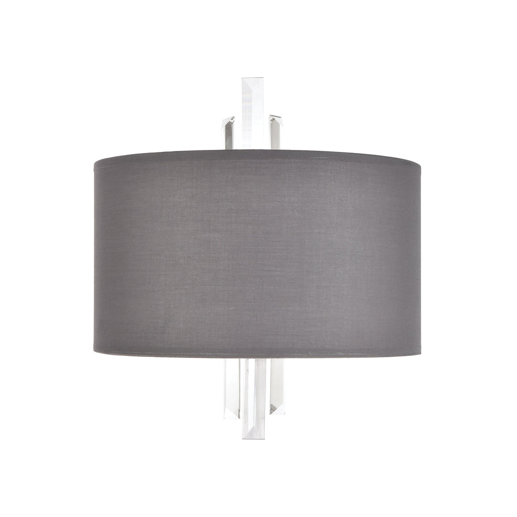 Crystal Falls 14'' High 2-Light Sconce - Satin Nickel