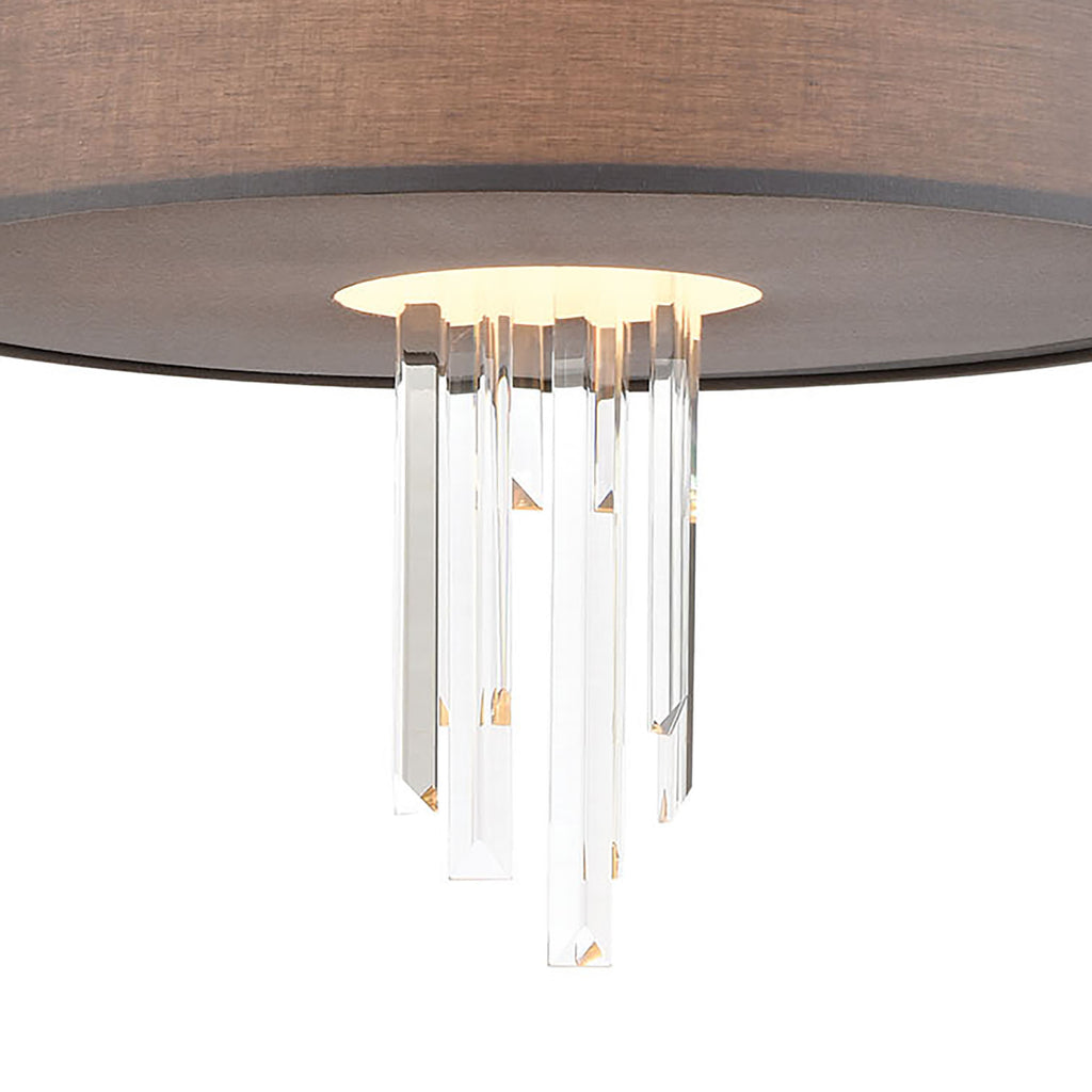 Crystal Falls 20'' Wide 3-Light Chandelier - Satin Nickel