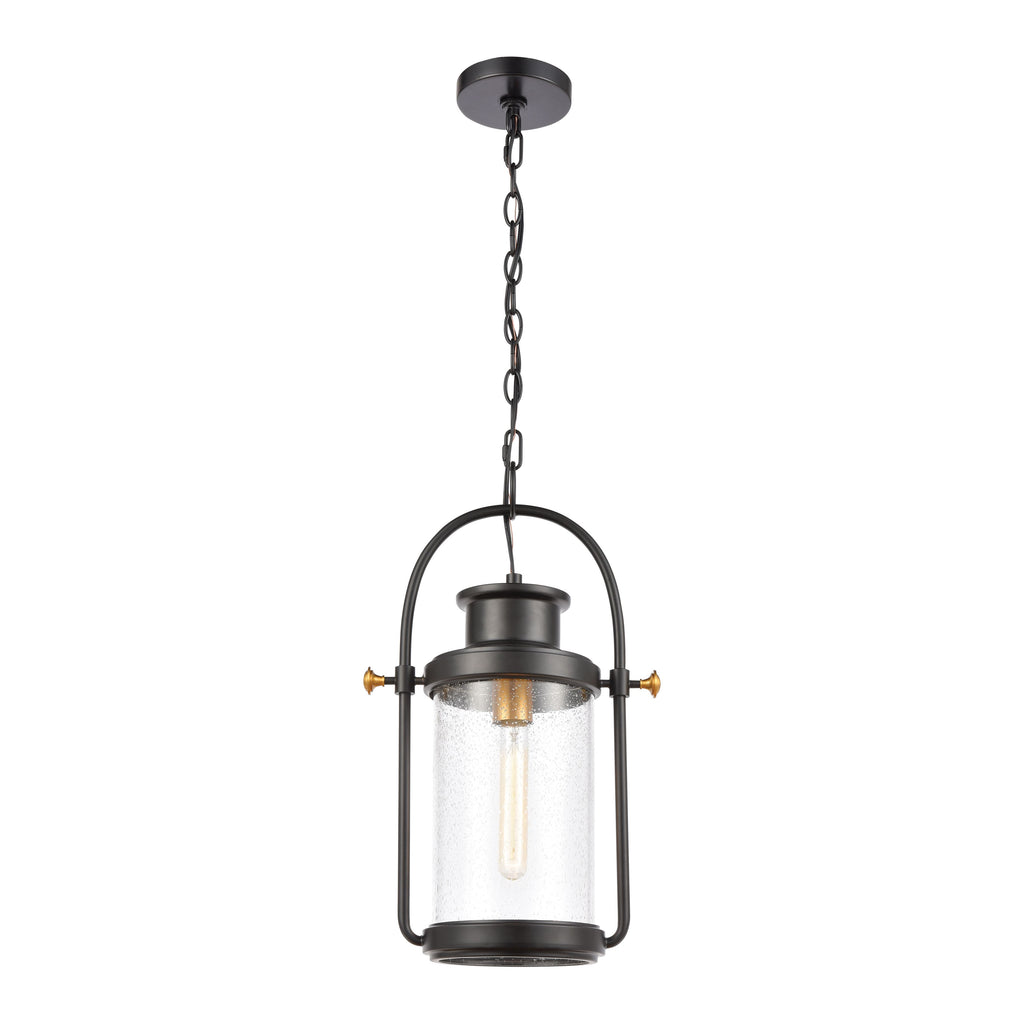 Wexford 12'' Wide 1-Light Outdoor Pendant - Matte Black