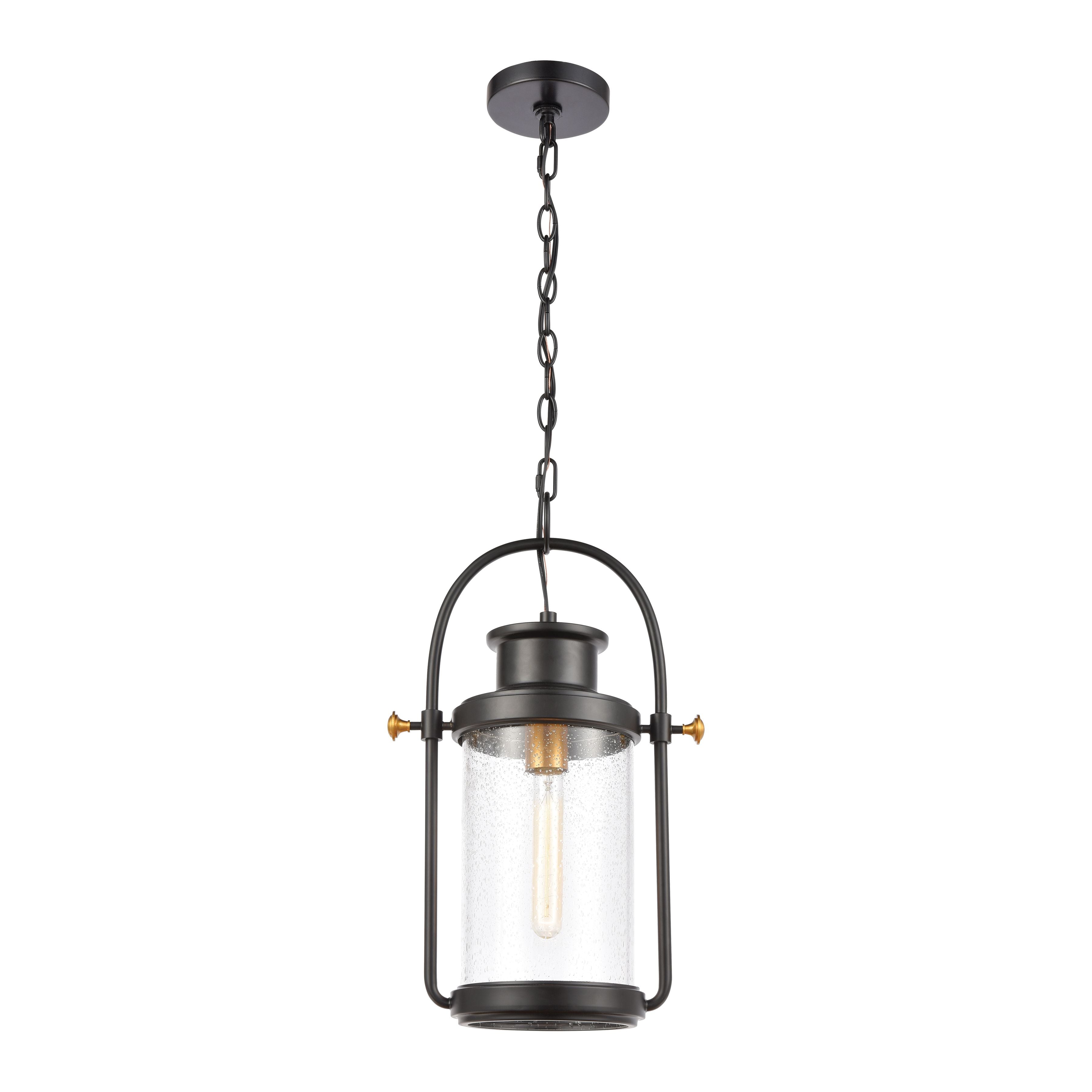 Wexford 12'' Wide 1-Light Outdoor Pendant - Matte Black