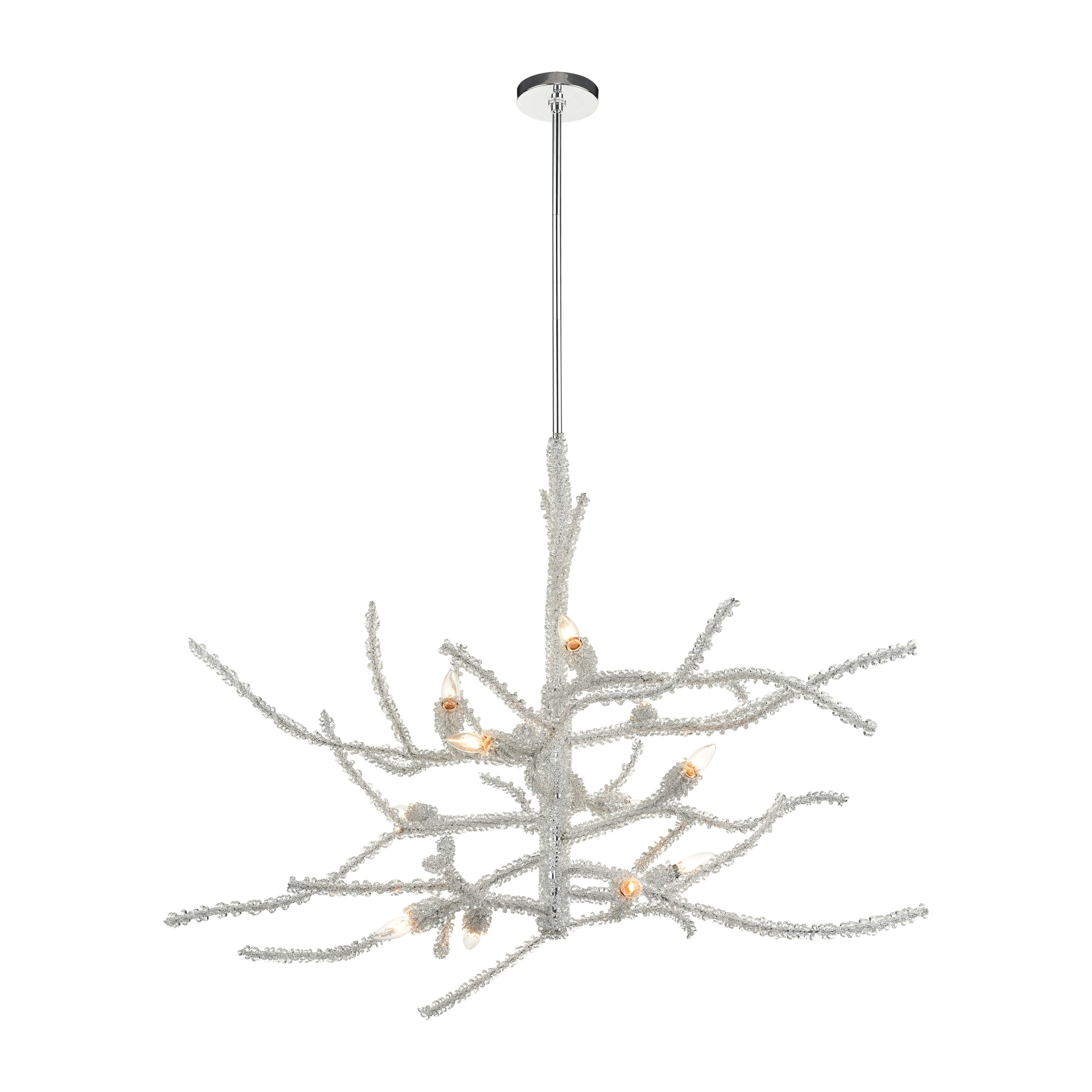 Winter's Spray 48'' Wide 12-Light Chandelier - Polished Chrome