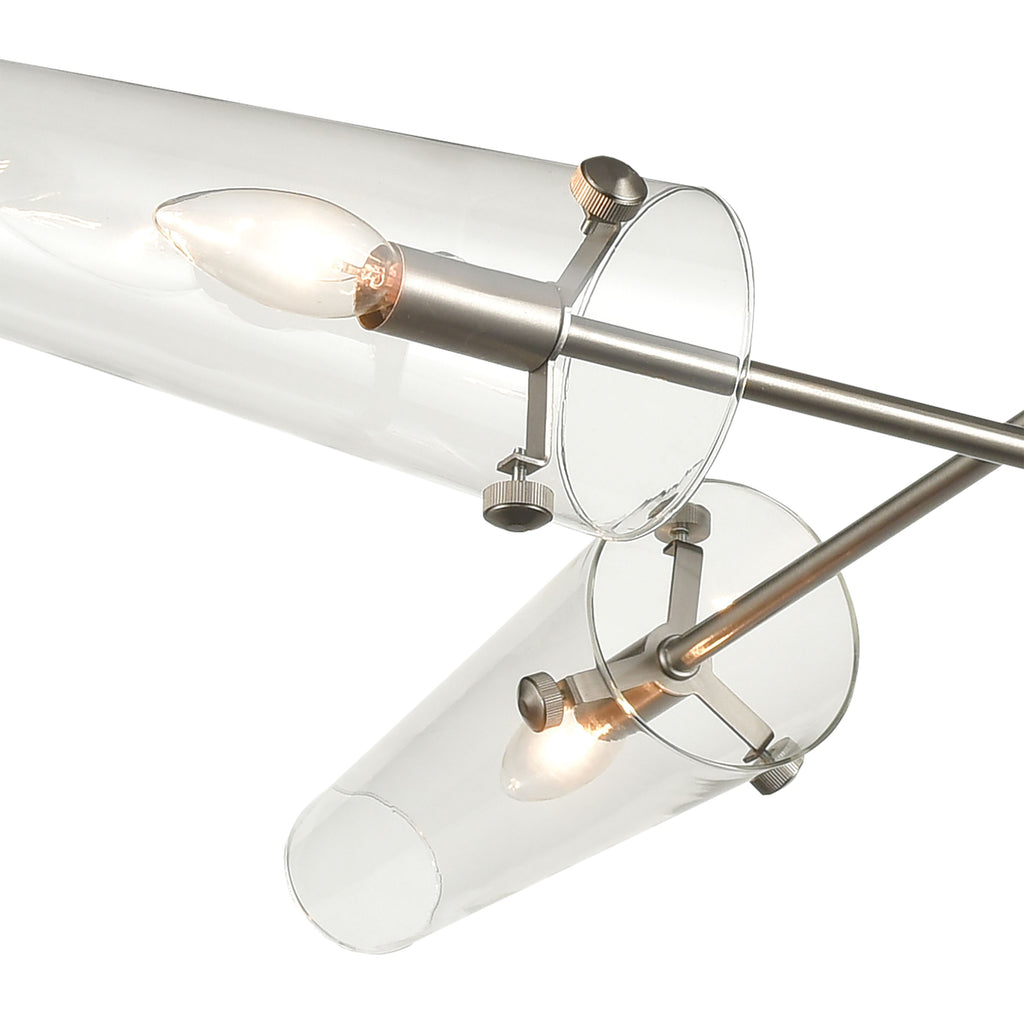 Valante 49'' Wide 4-Light Chandelier - Satin Nickel