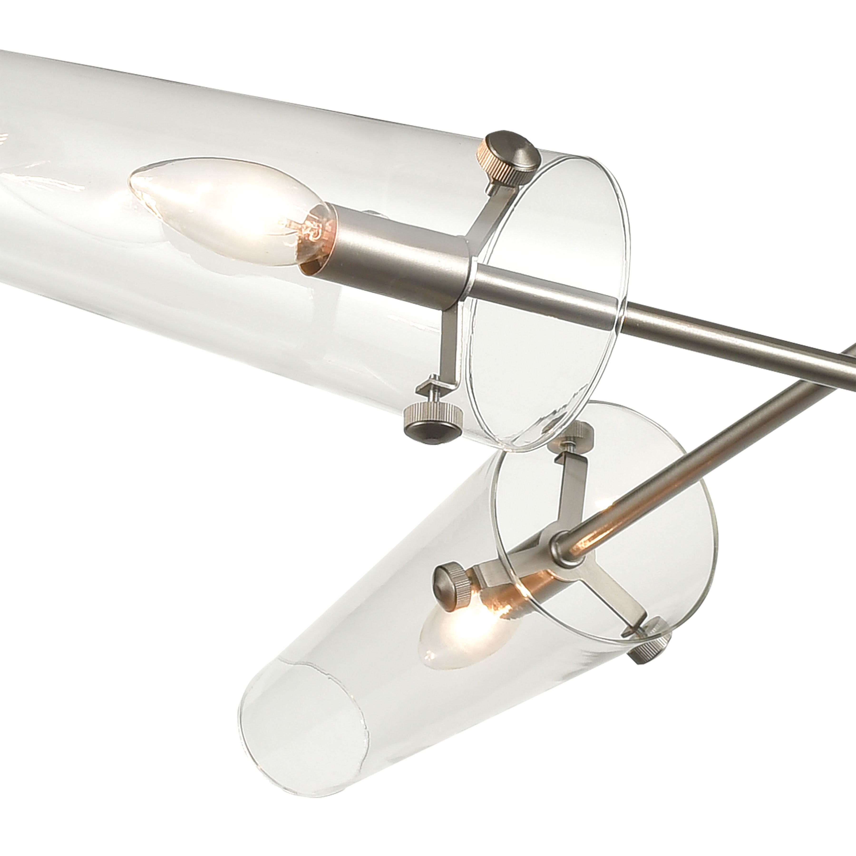Valante 49'' Wide 4-Light Chandelier - Satin Nickel