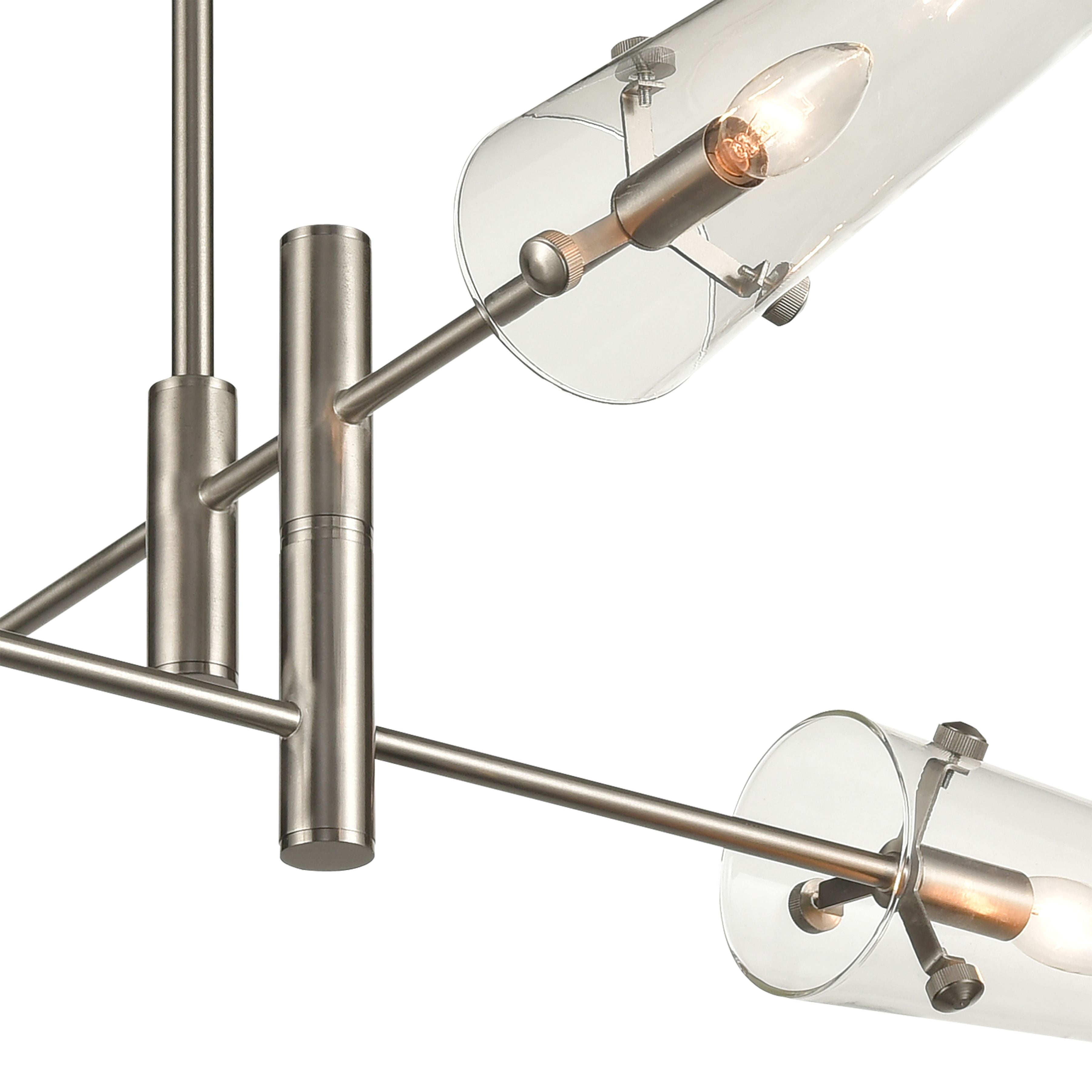 Valante 49'' Wide 4-Light Chandelier - Satin Nickel