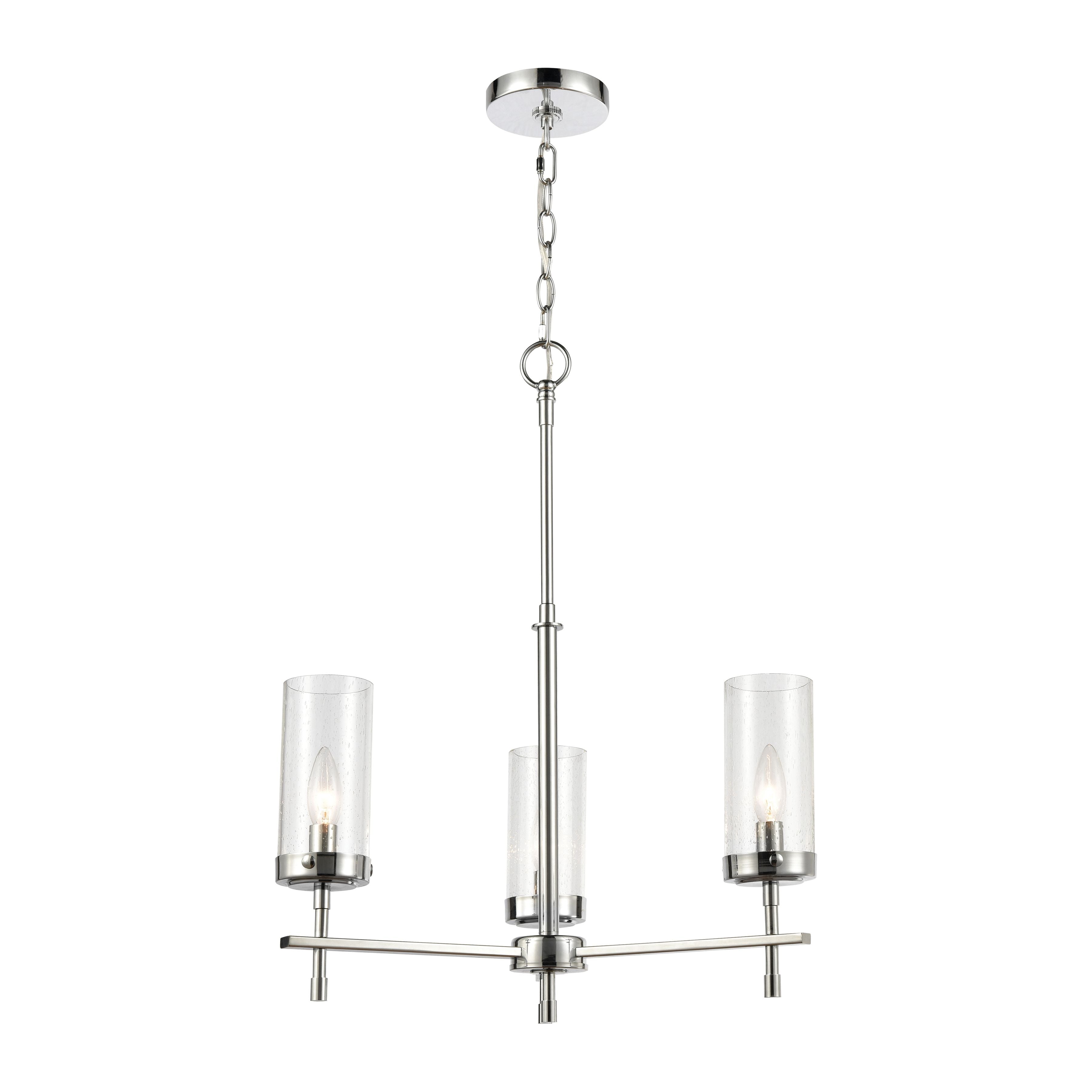 Melinda 21'' Wide 3-Light Chandelier - Polished Chrome