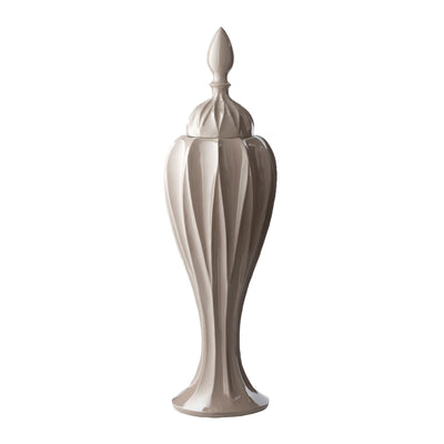 Lotus Jar - Large Taupe