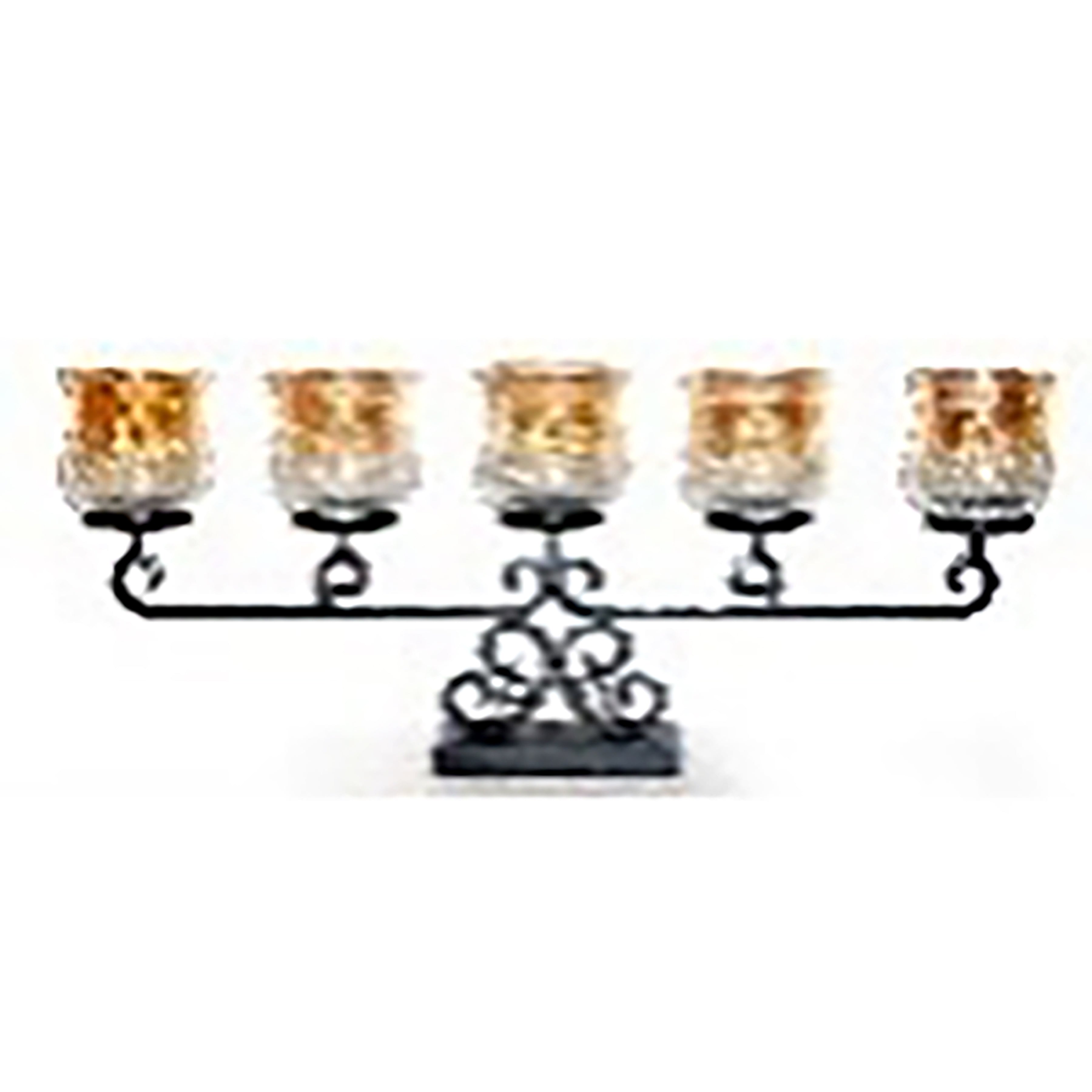 Brandy Candleholder Centerpiece - Black