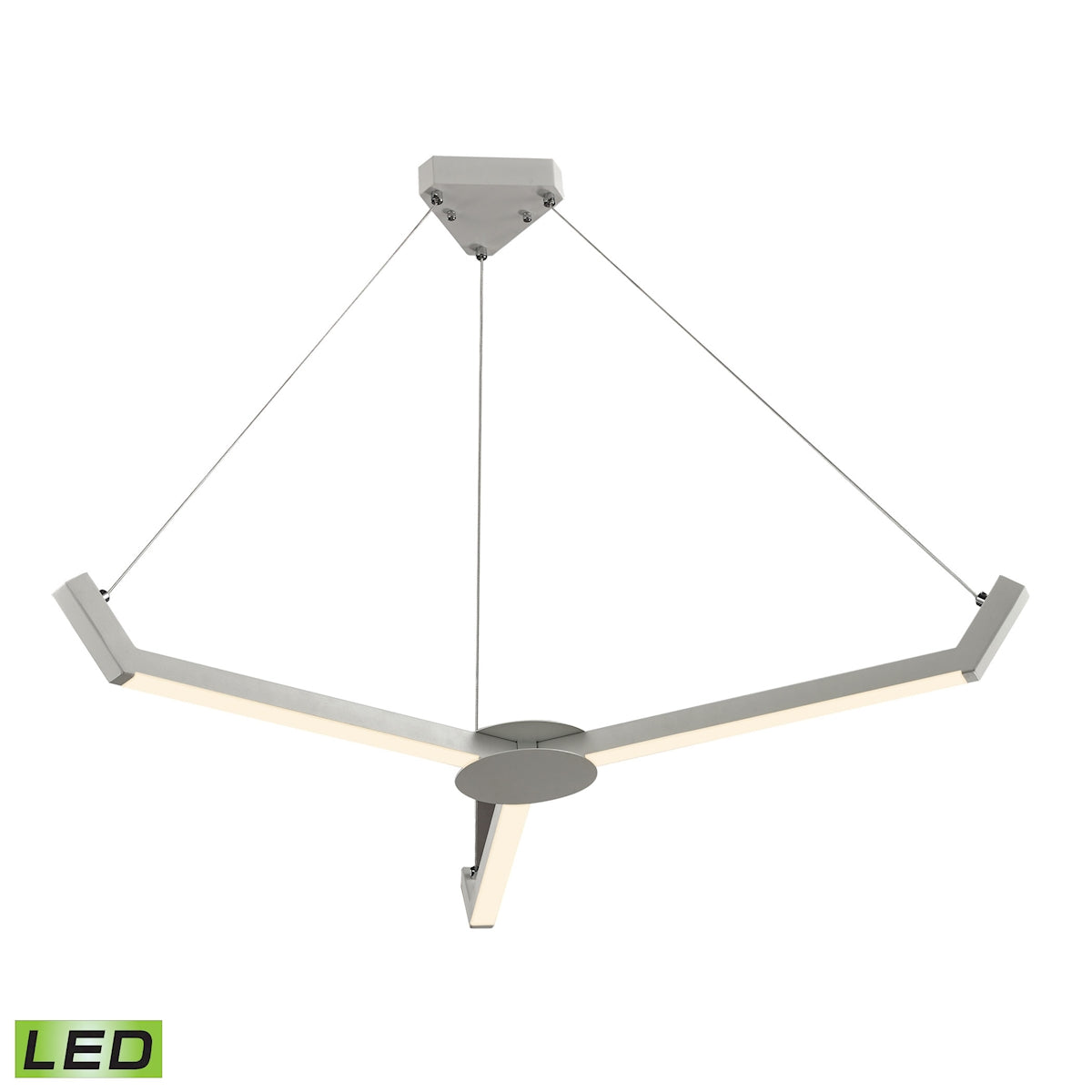 Zuno 43'' Wide Integrated LED Chandelier - Matte Silver