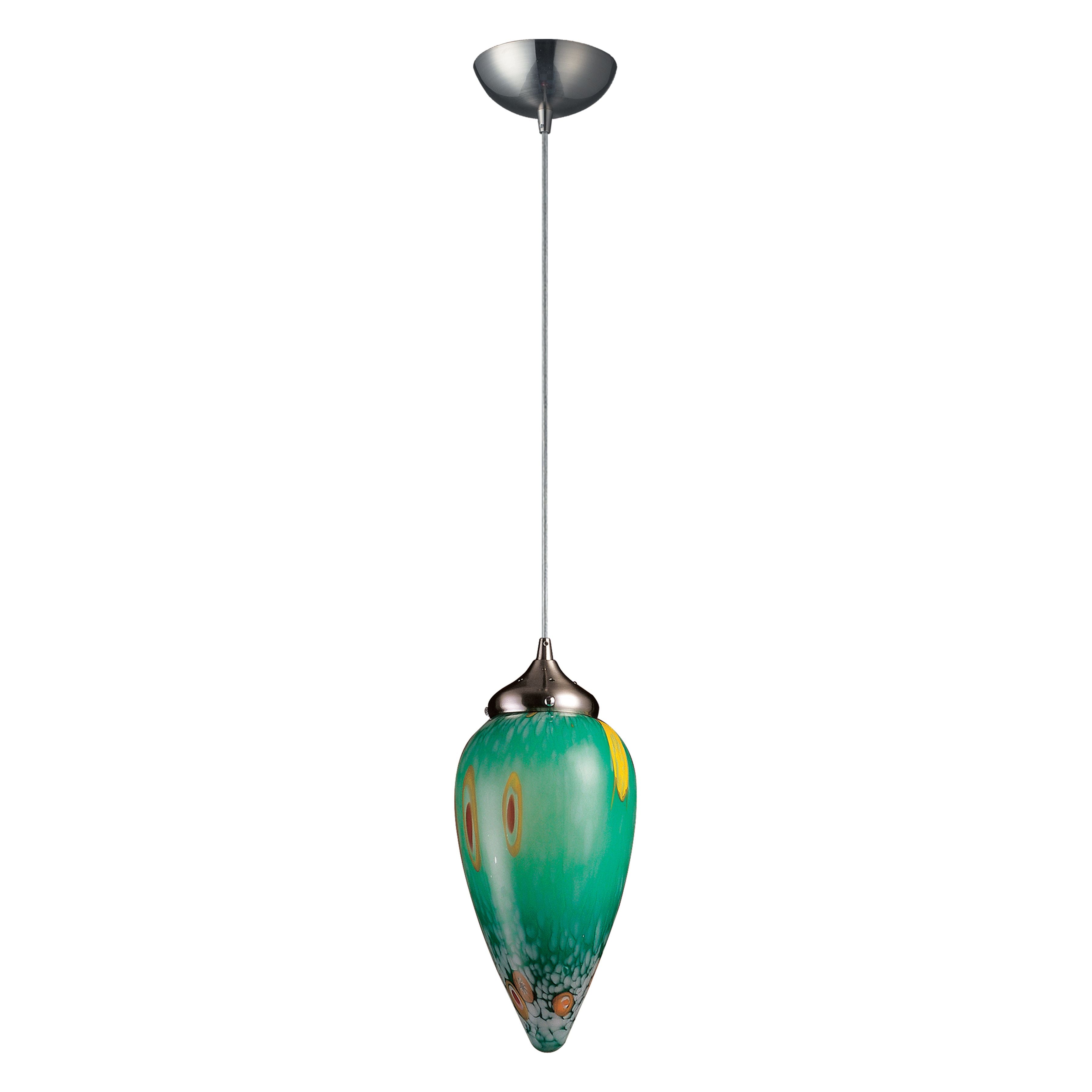 Lacrima 6'' Wide 1-Light Mini Pendant - Emerald Glass