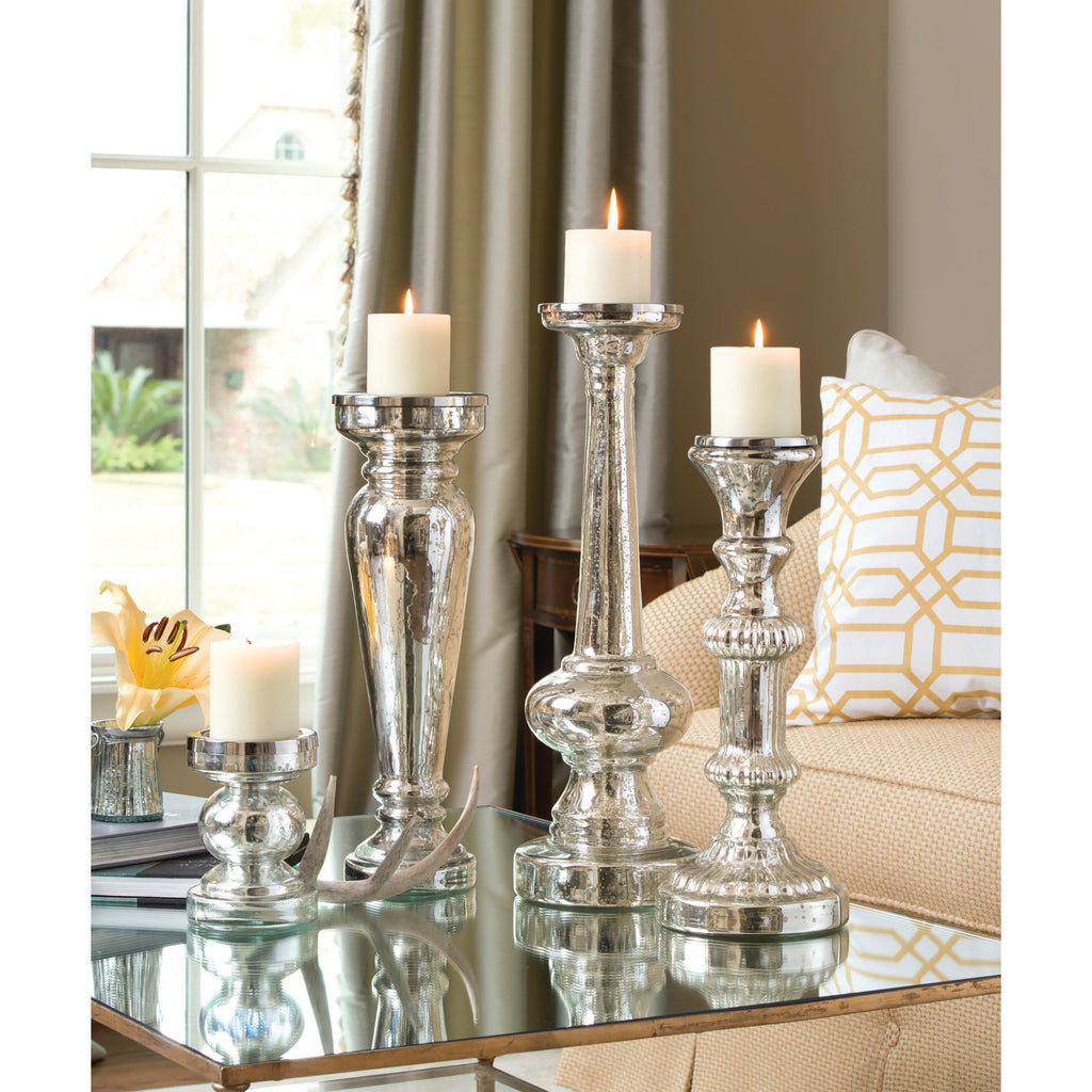 Guardian Candleholder - Antique Silver