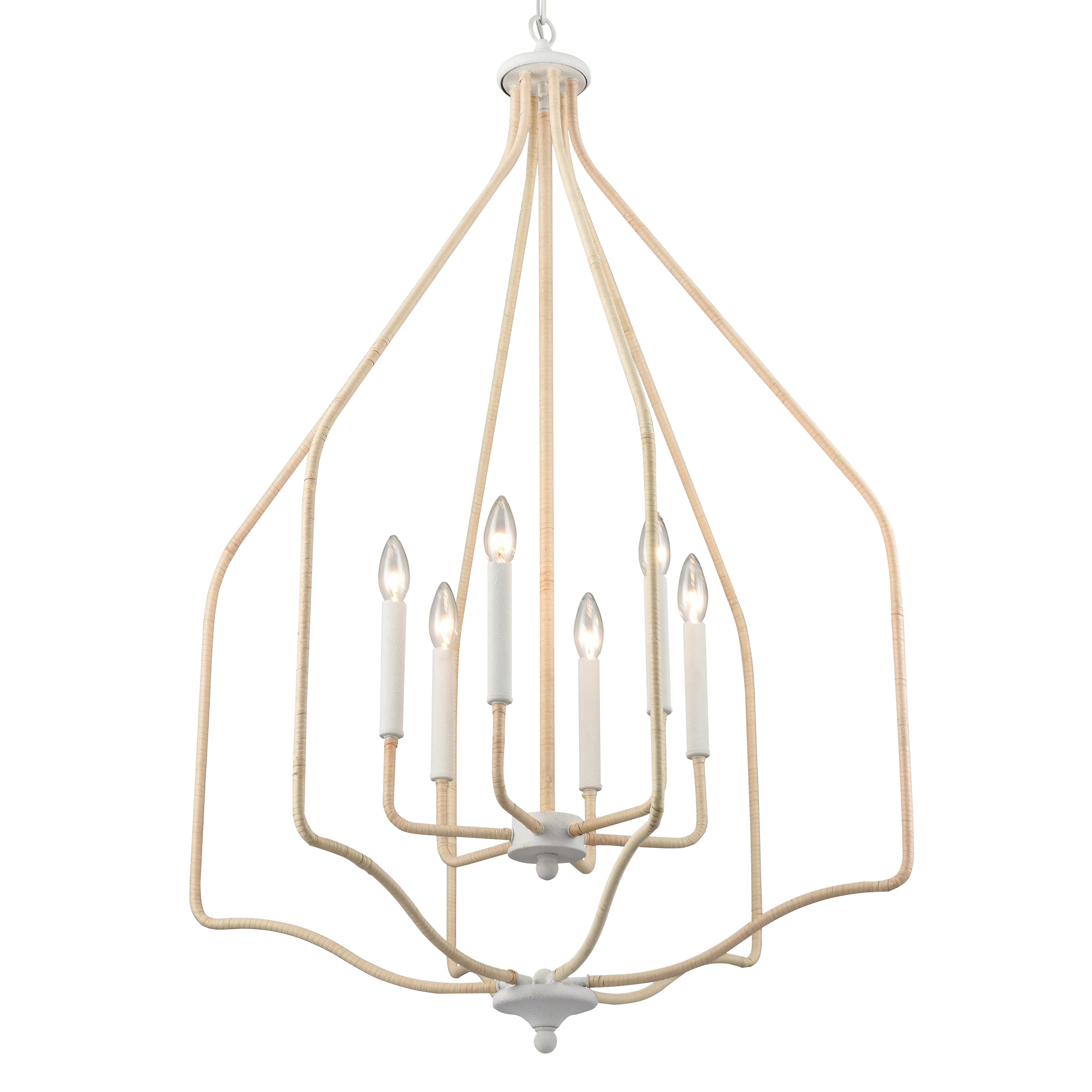 Breezeway 28'' Wide 6-Light Pendant - White Coral