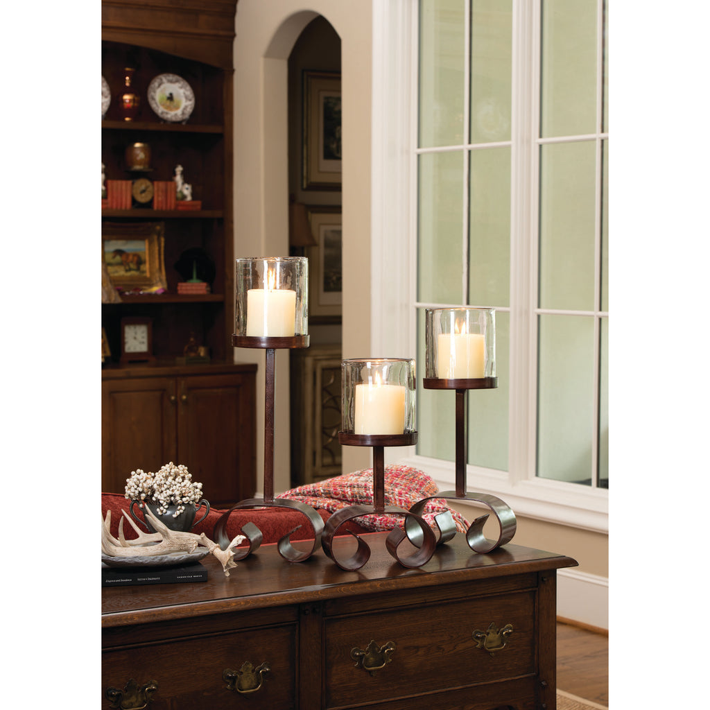 Tanner Candleholder - Set of 3 Rustic