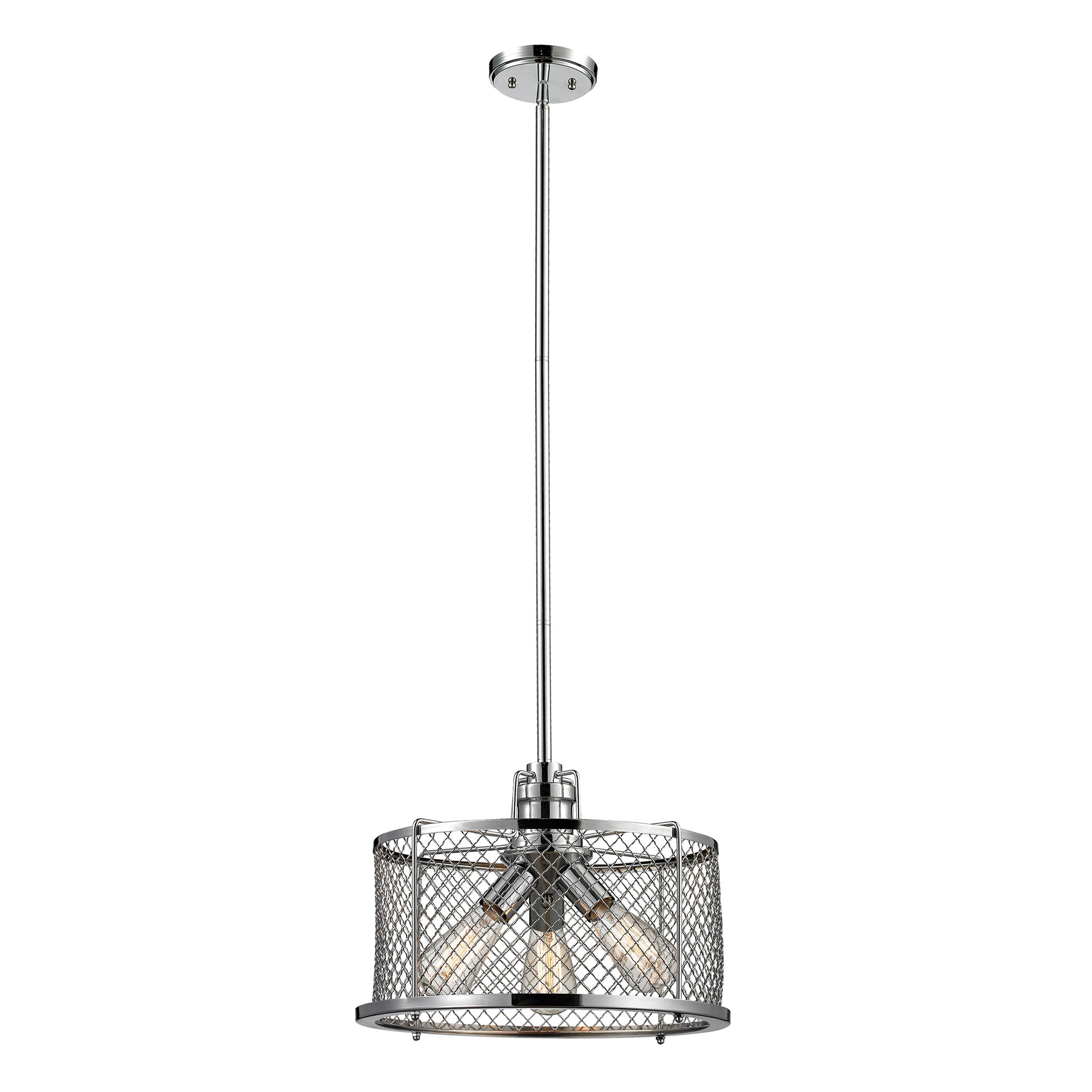 Brisbane 16'' Wide 3-Light Pendant - Polished Chrome