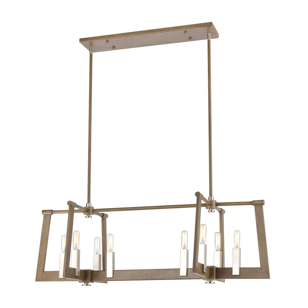 Axis 36'' Wide 8-Light Chandelier - Light Wood