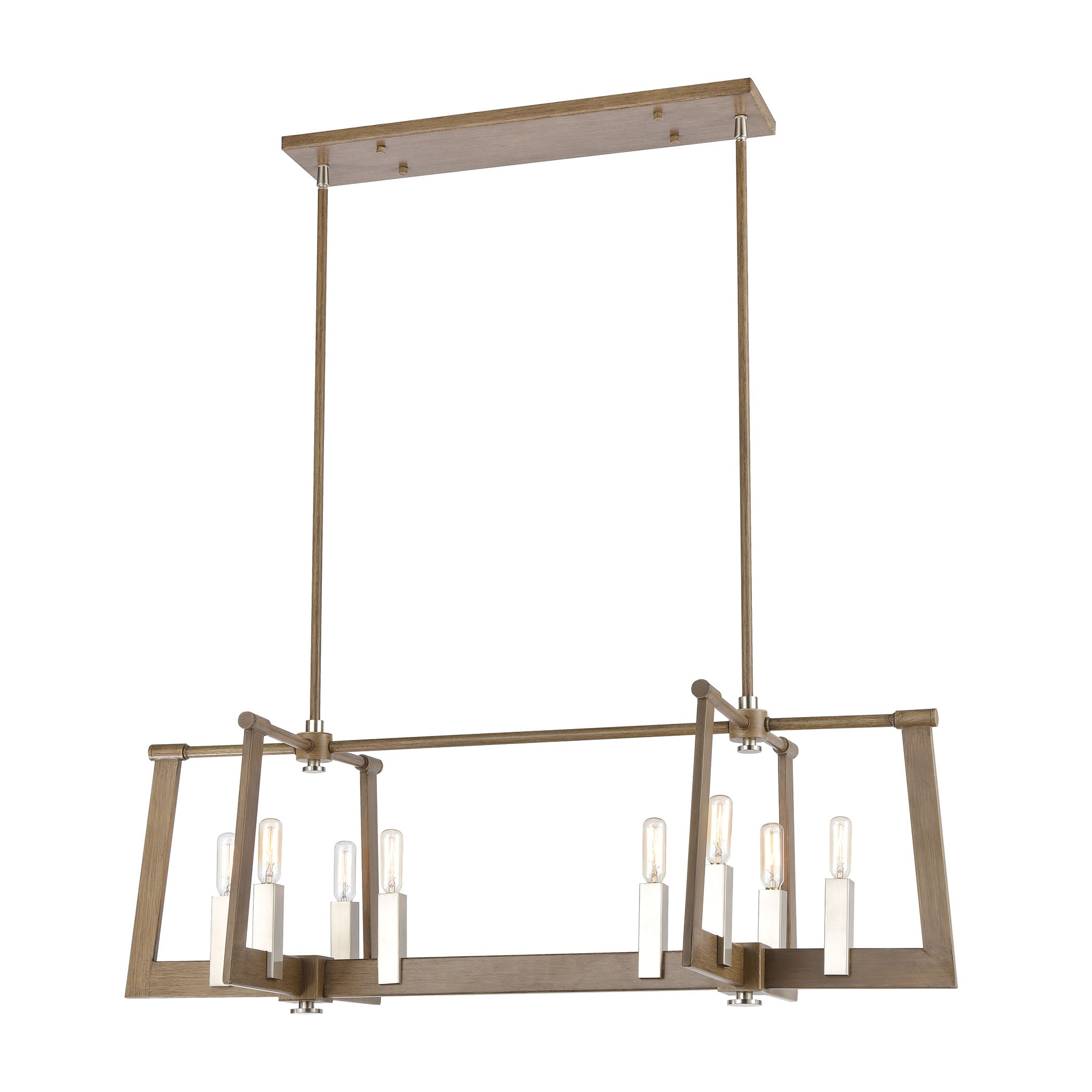 Axis 36'' Wide 8-Light Chandelier - Light Wood