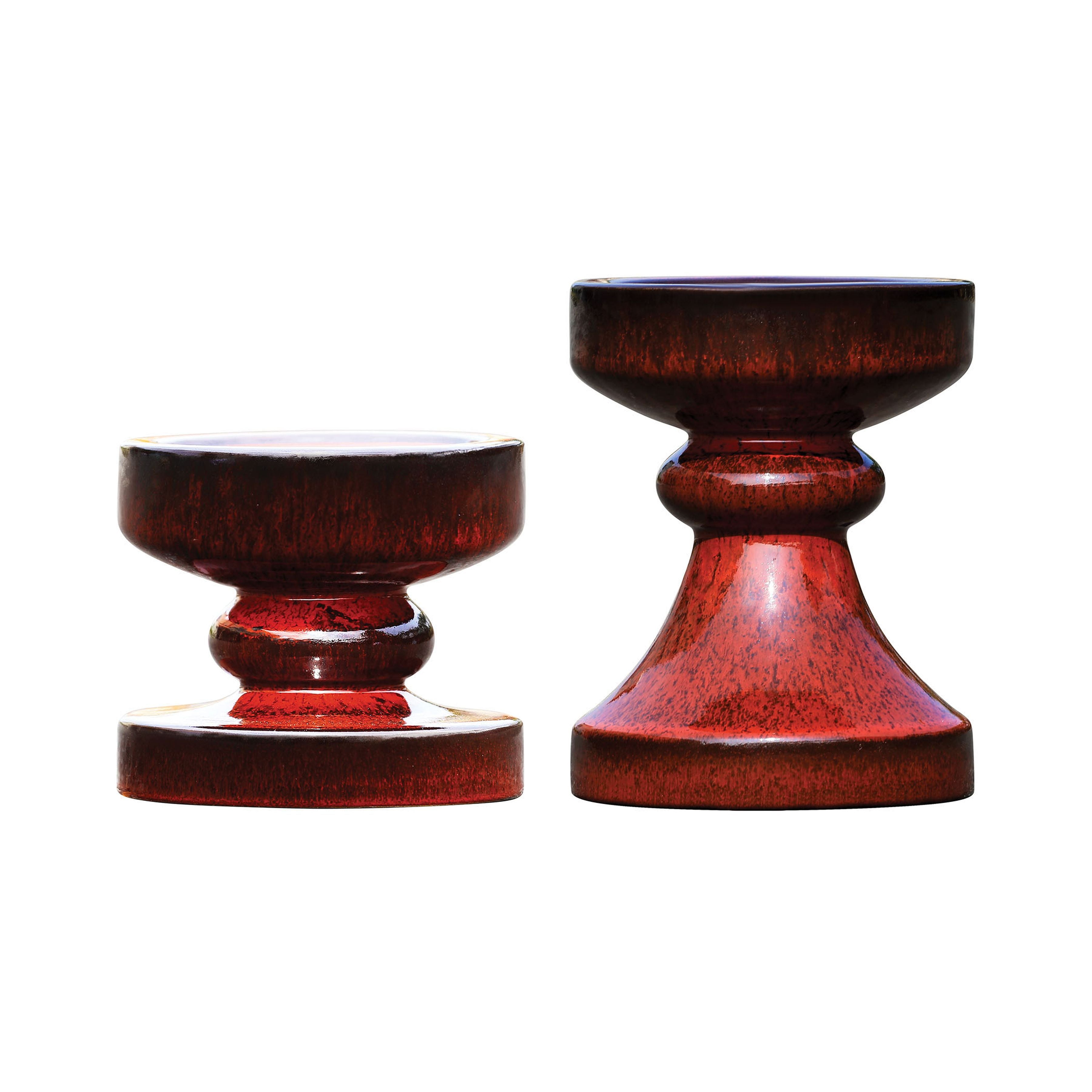 Florero Candleholder - Set of 2 Red
