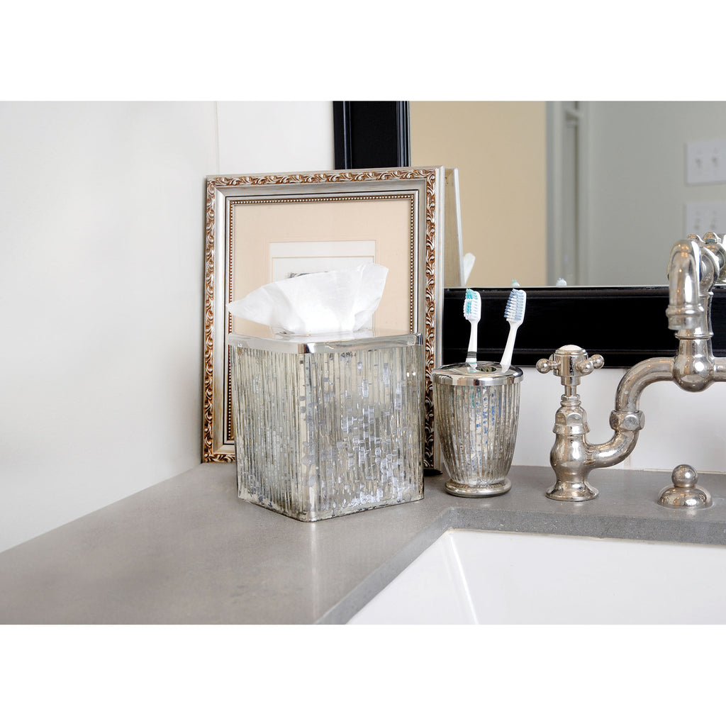 Scarlette Toothbrush Holder - Metallic Silver