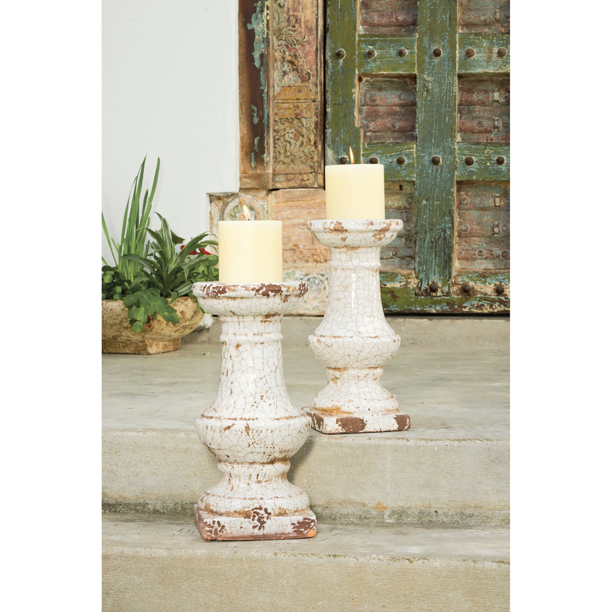 Jardin Plant Stand - White Crackle