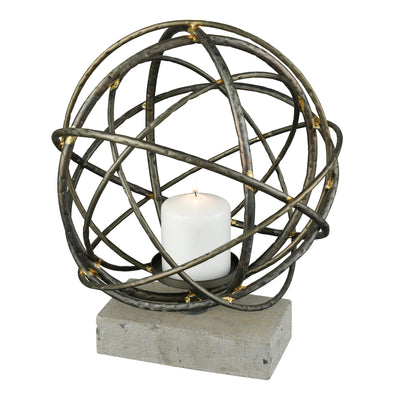 Atlas Candleholder - Antique Black