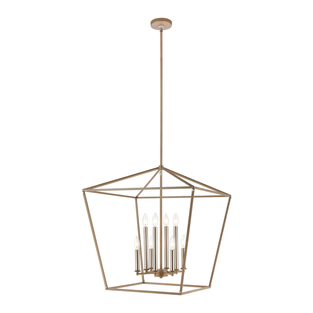 Fairfax 24'' Wide 8-Light Chandelier - Wood Tone