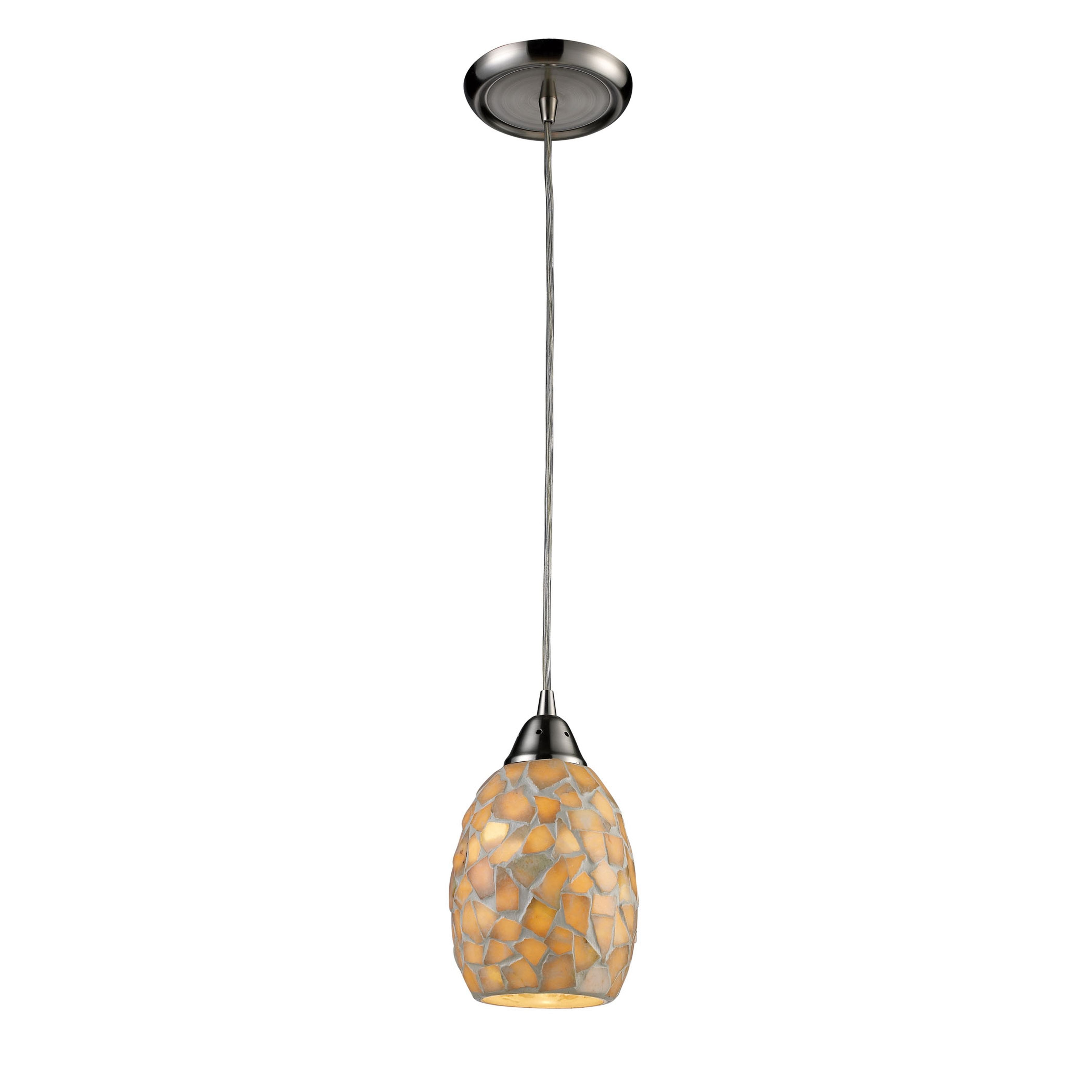 Trego 5'' Wide 1-Light Mini Pendant - Satin Nickel