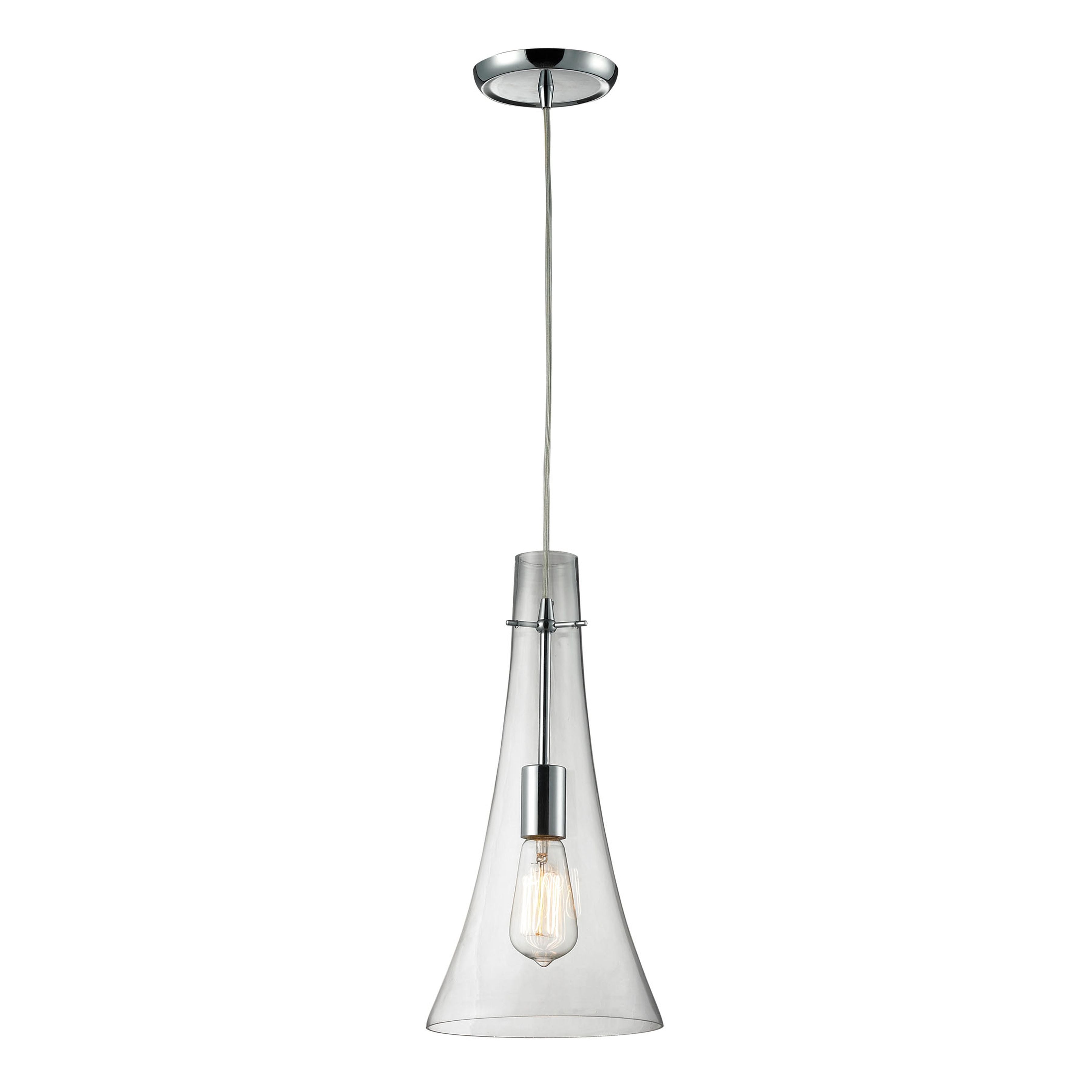 Menlow Park 8'' Wide 1-Light Pendant - Polished Chrome