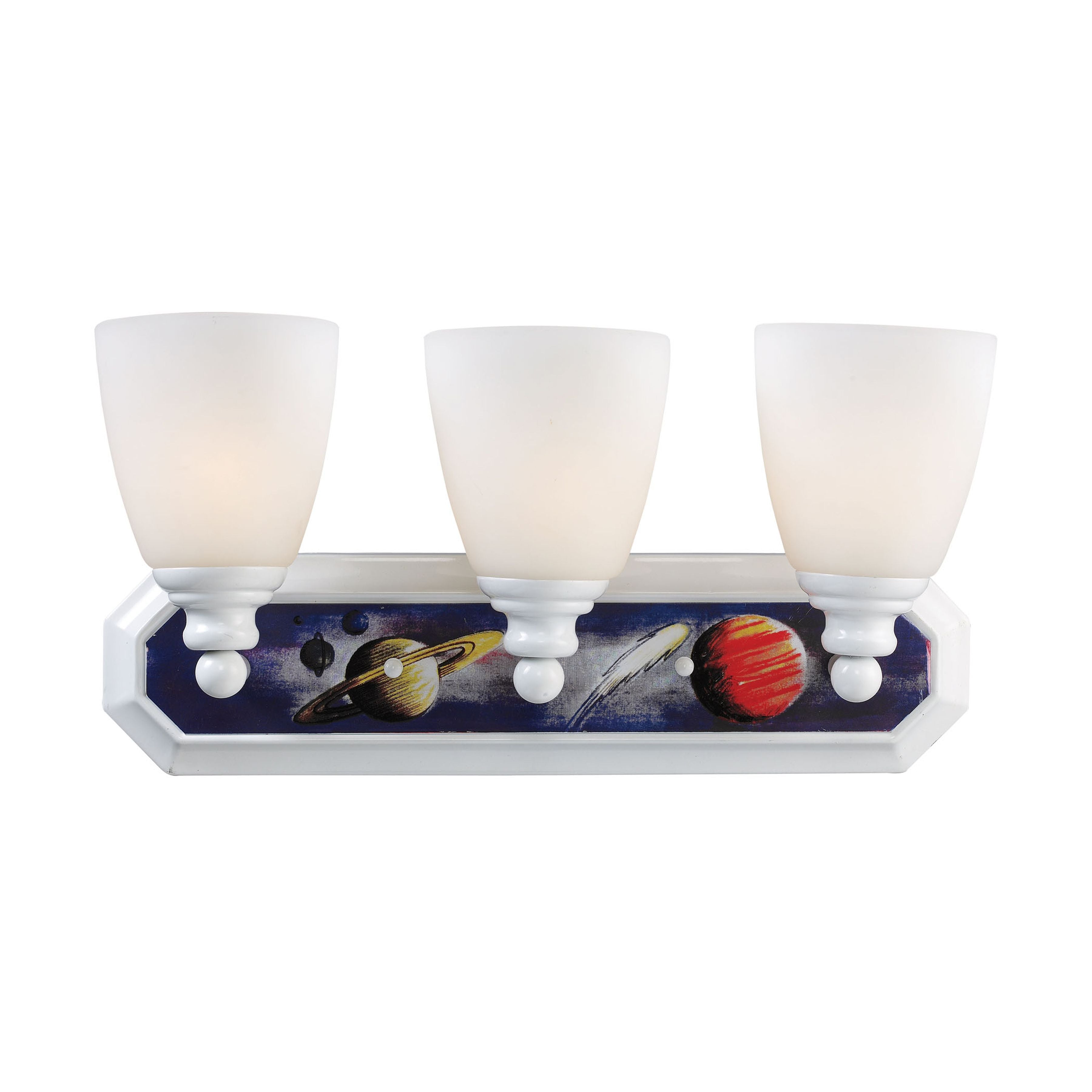 Kidshine 18'' Wide 3-Light Vanity Light - In Space - White